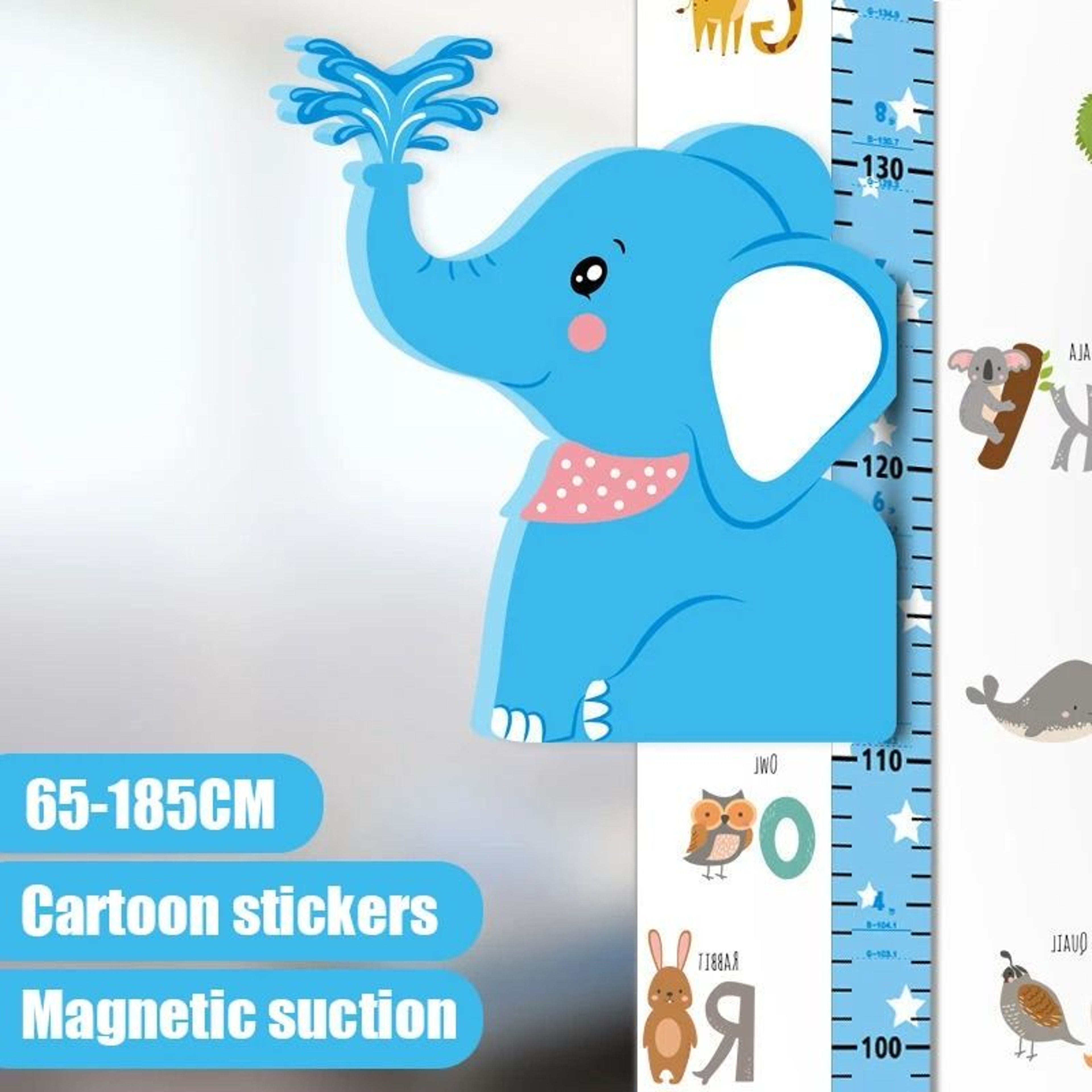 3D Magnetic Animal Height Growth Chart Wall Sticker Set 19