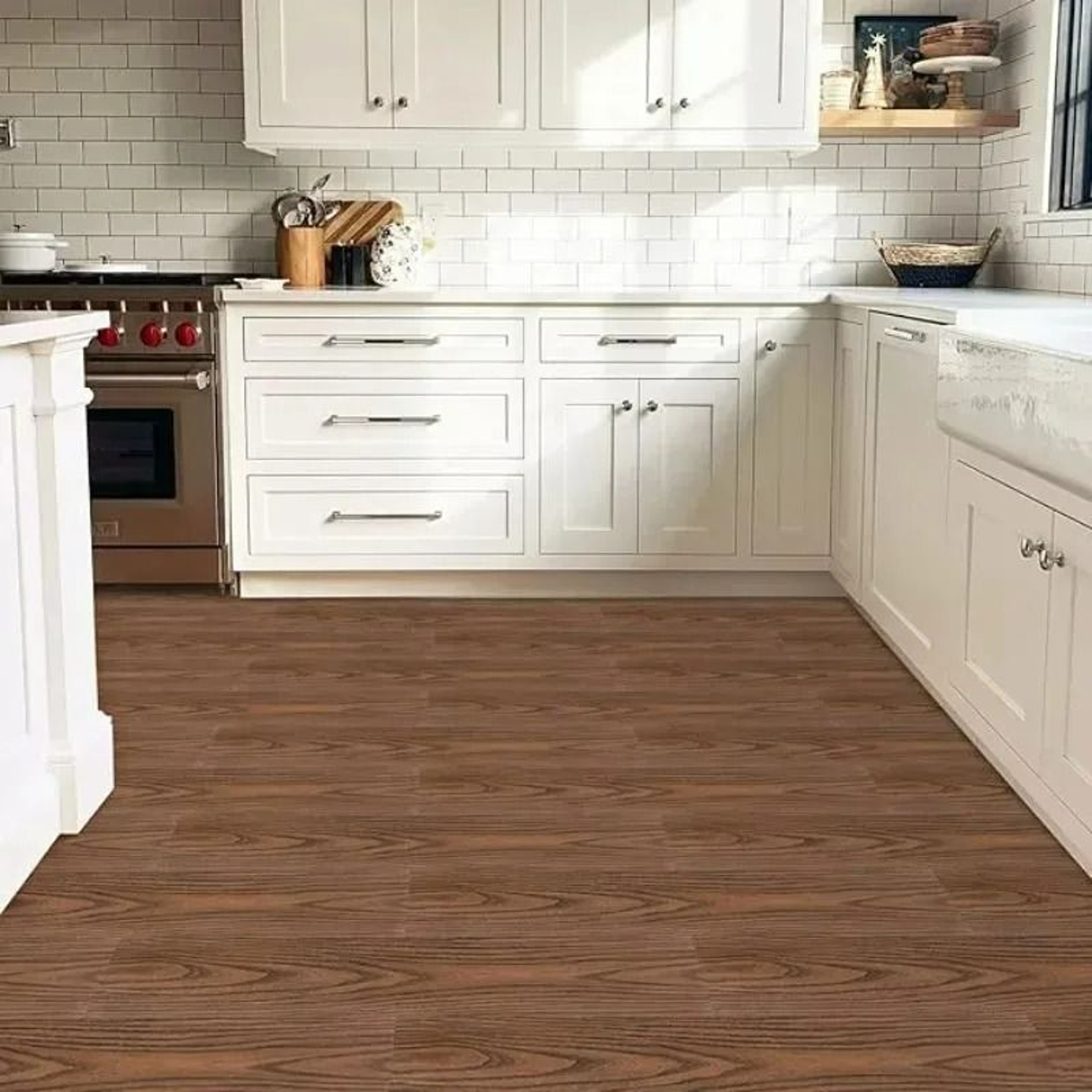 32Piece SelfAdhesive WoodGrain Vinyl Flooring Planks 1