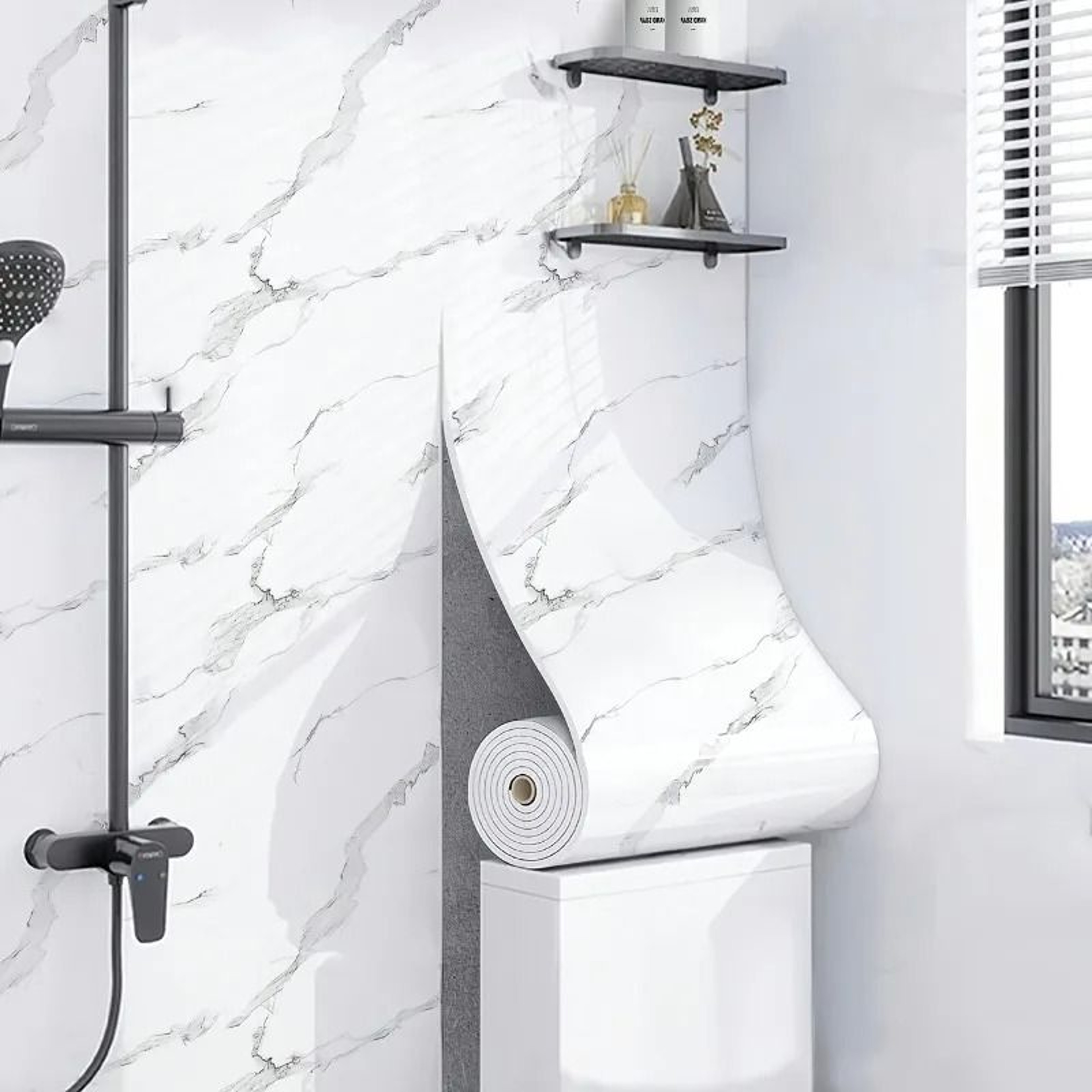 Thickened 3D Marble SelfAdhesive Foam Wall  Ceiling Panel Roll 4
