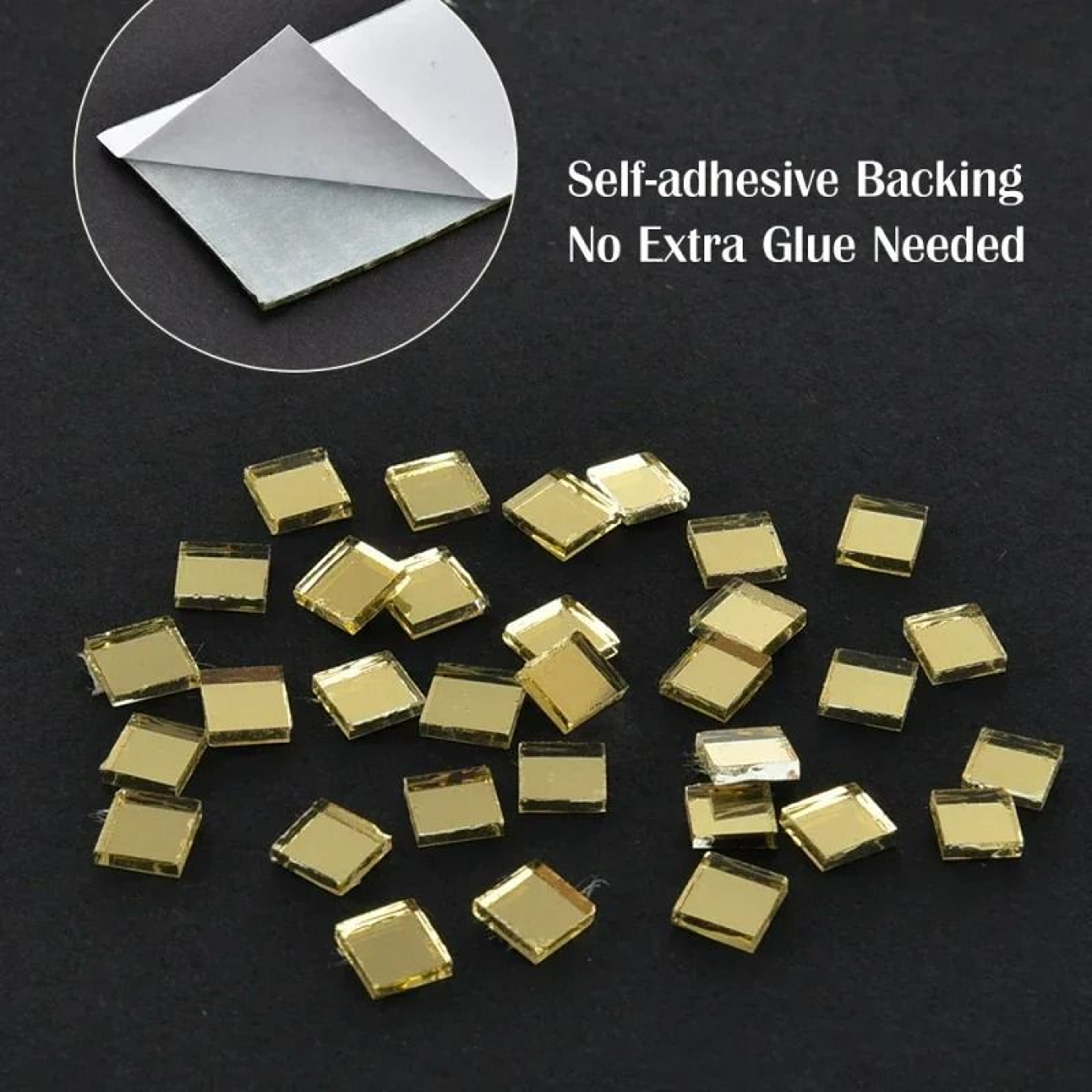 Mini Square Mirror Mosaic Tile Strip Roll 5