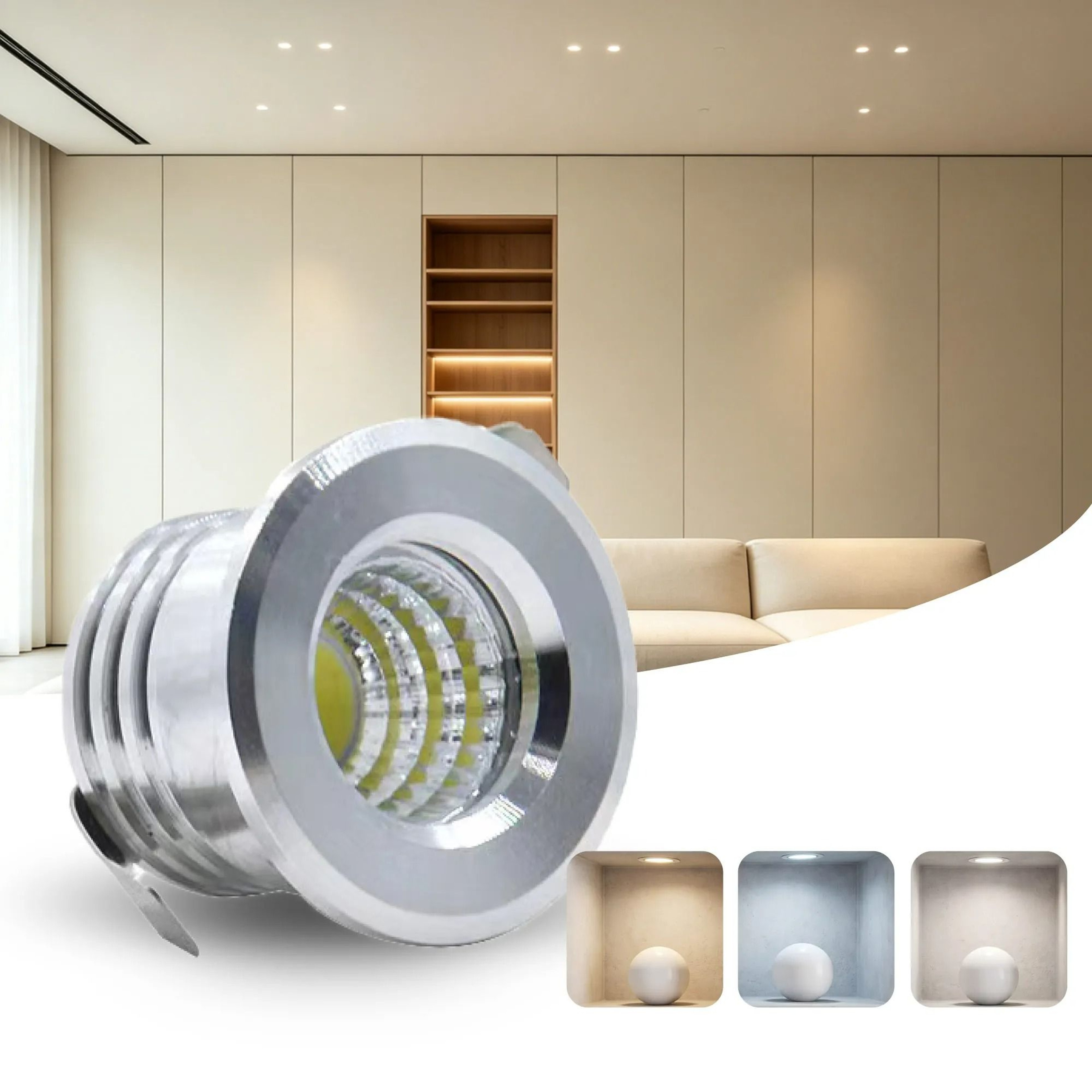 Mini COB LED Spotlight  Recessed Cabinet Downlight 9