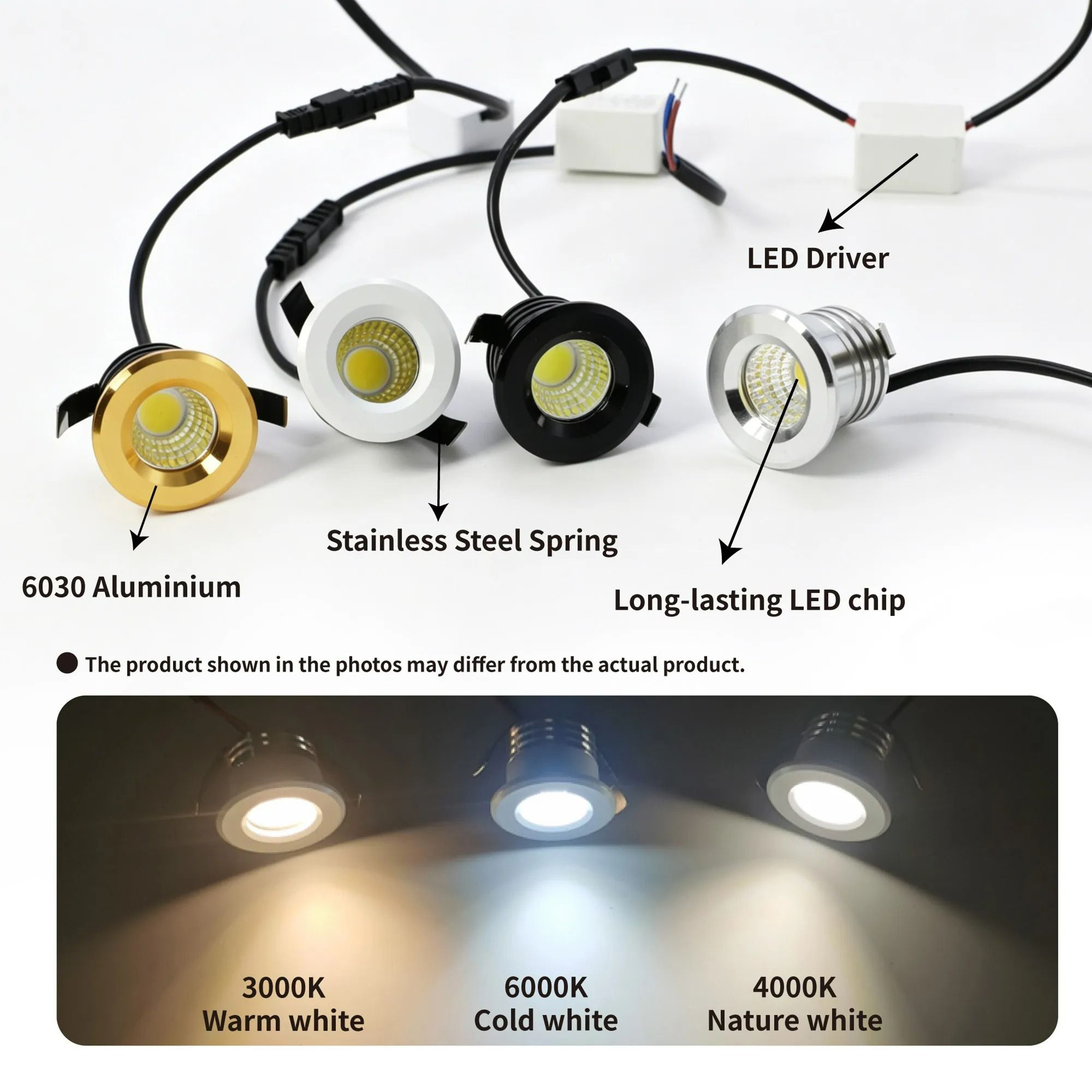 Mini COB LED Spotlight  Recessed Cabinet Downlight 3