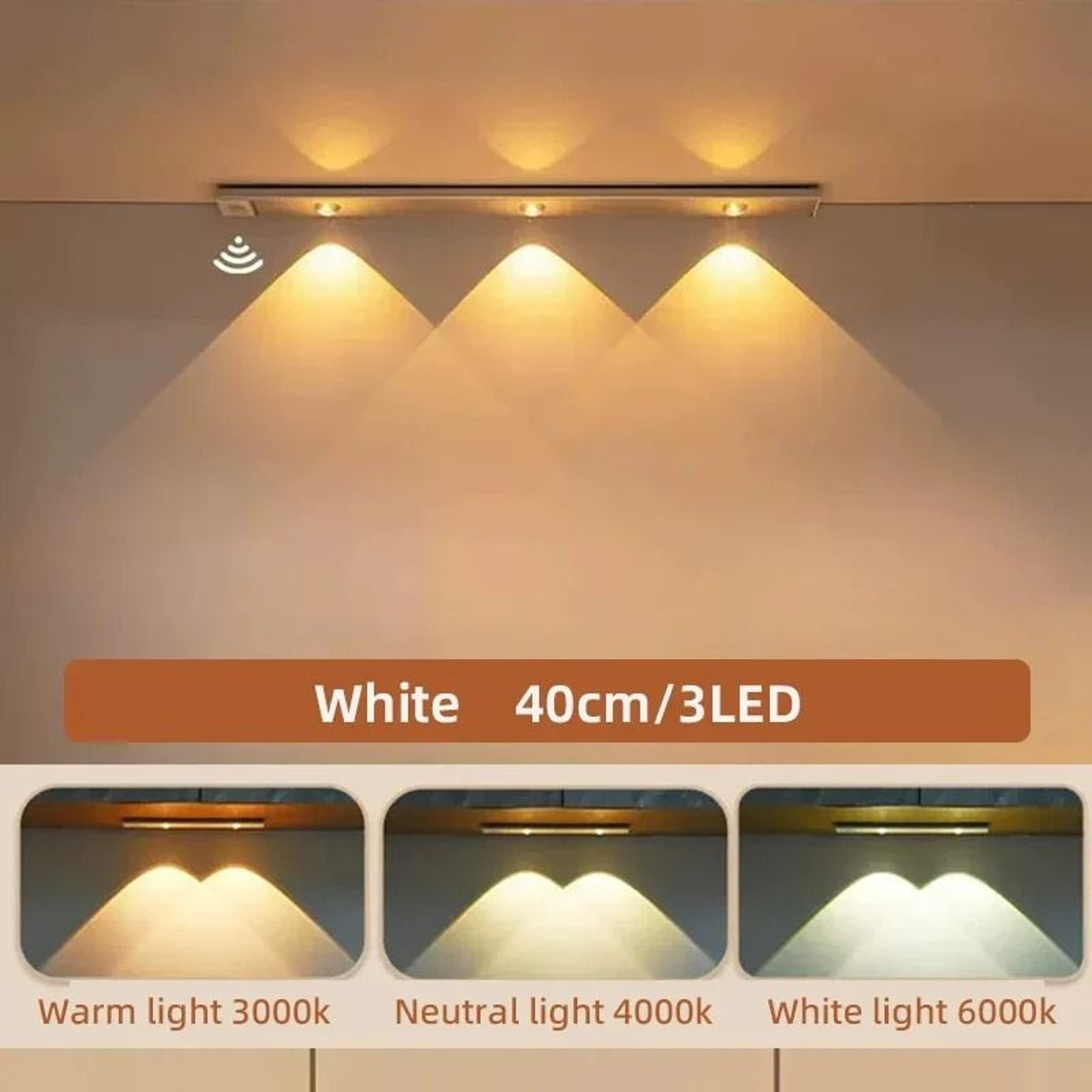 UltraThin Wireless USB Rechargeable LED Motion Sensor Light 9