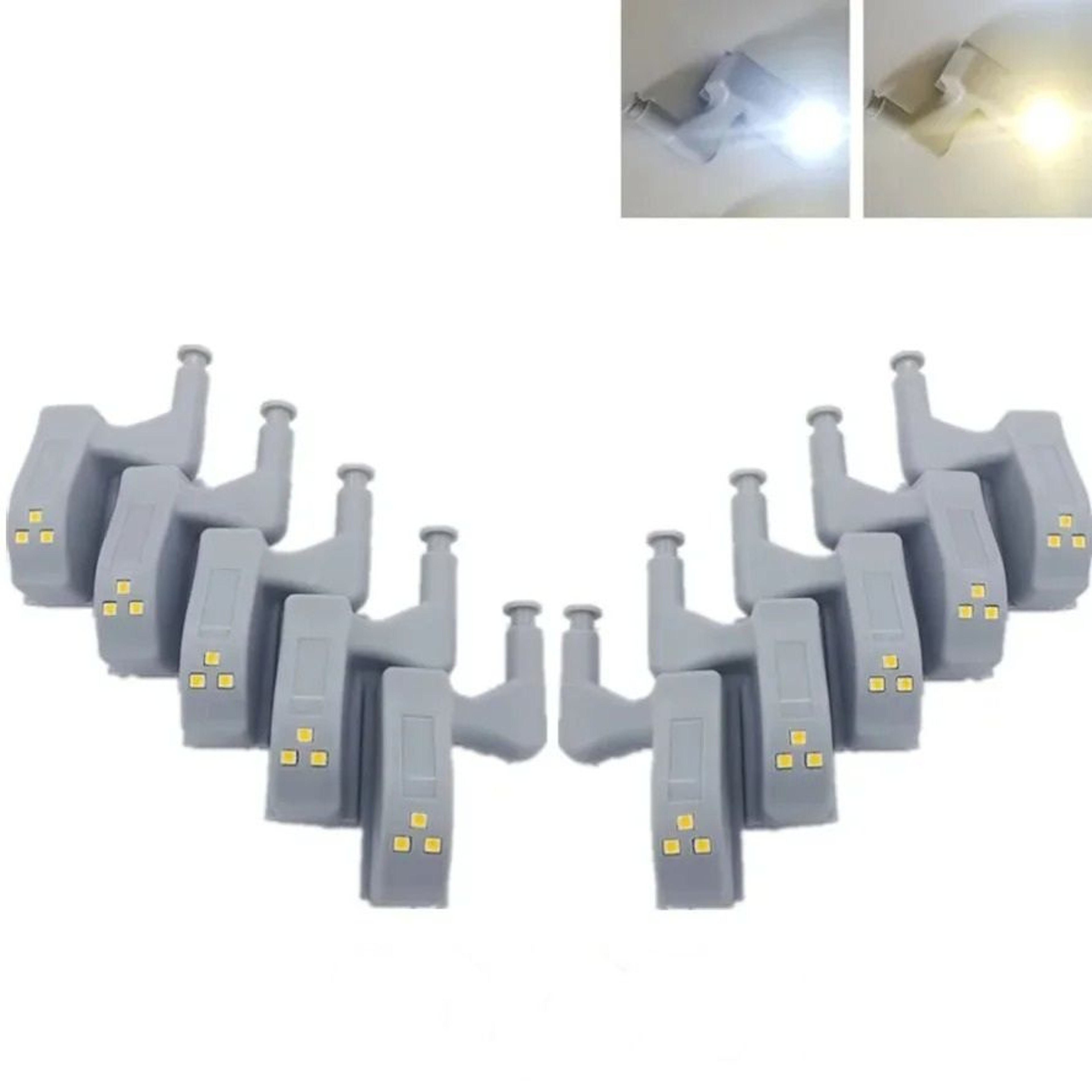 6Pack Universal Cabinet Hinge LED Sensor Lights 0