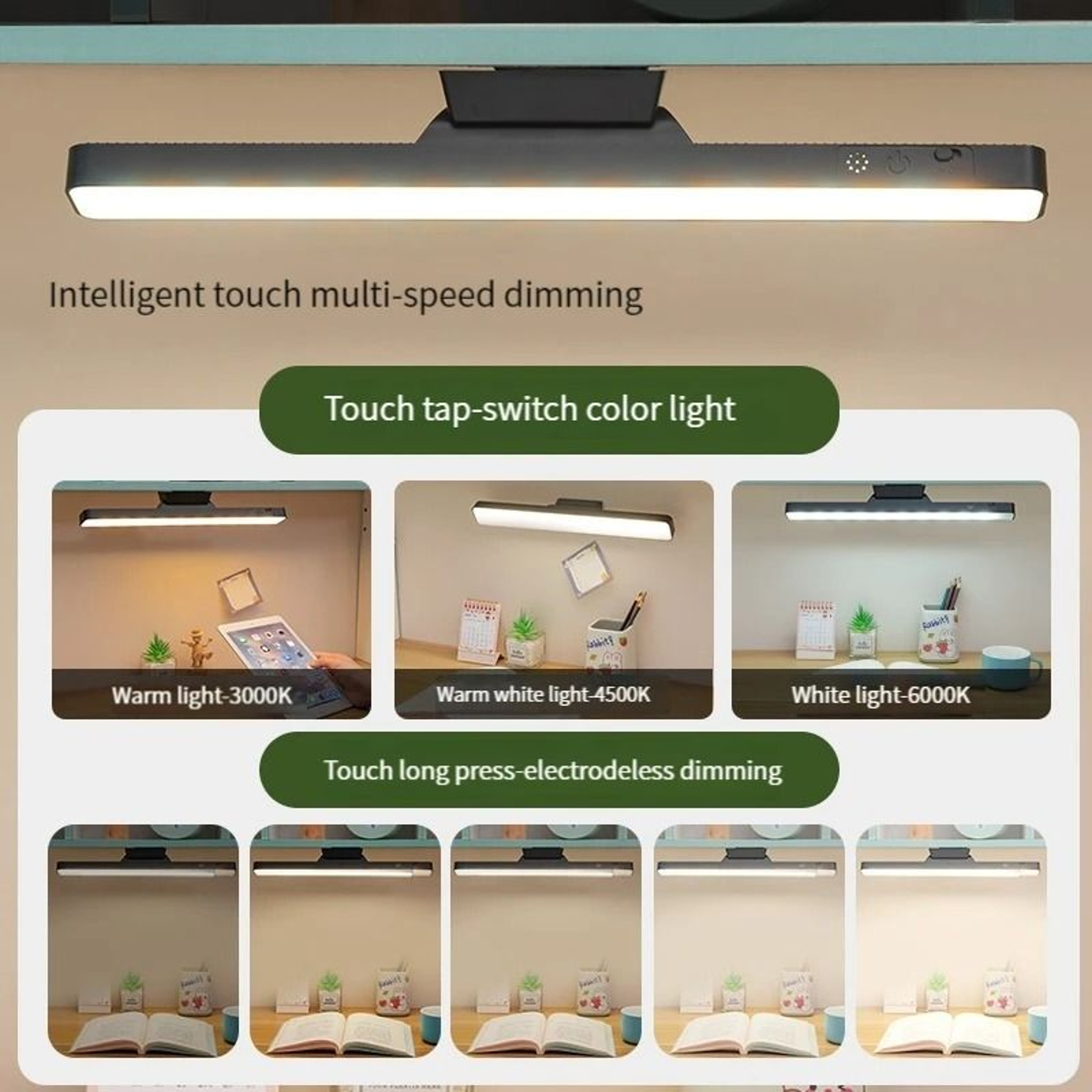 Magnetic Rechargeable LED Study Table Light  Desk Lamp 4