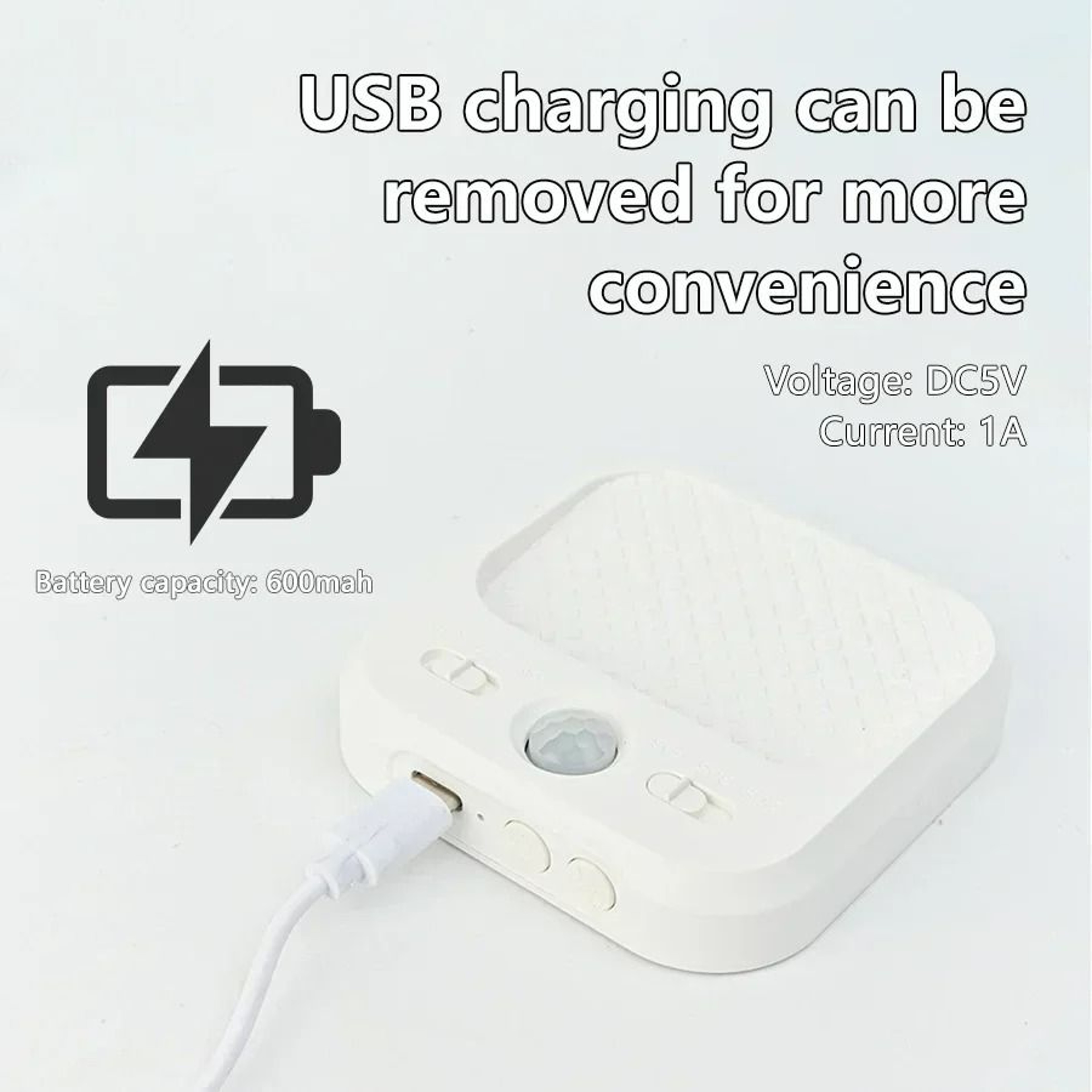 3Color Motion Sensor USB Rechargeable Magnetic LED Wall Light 3