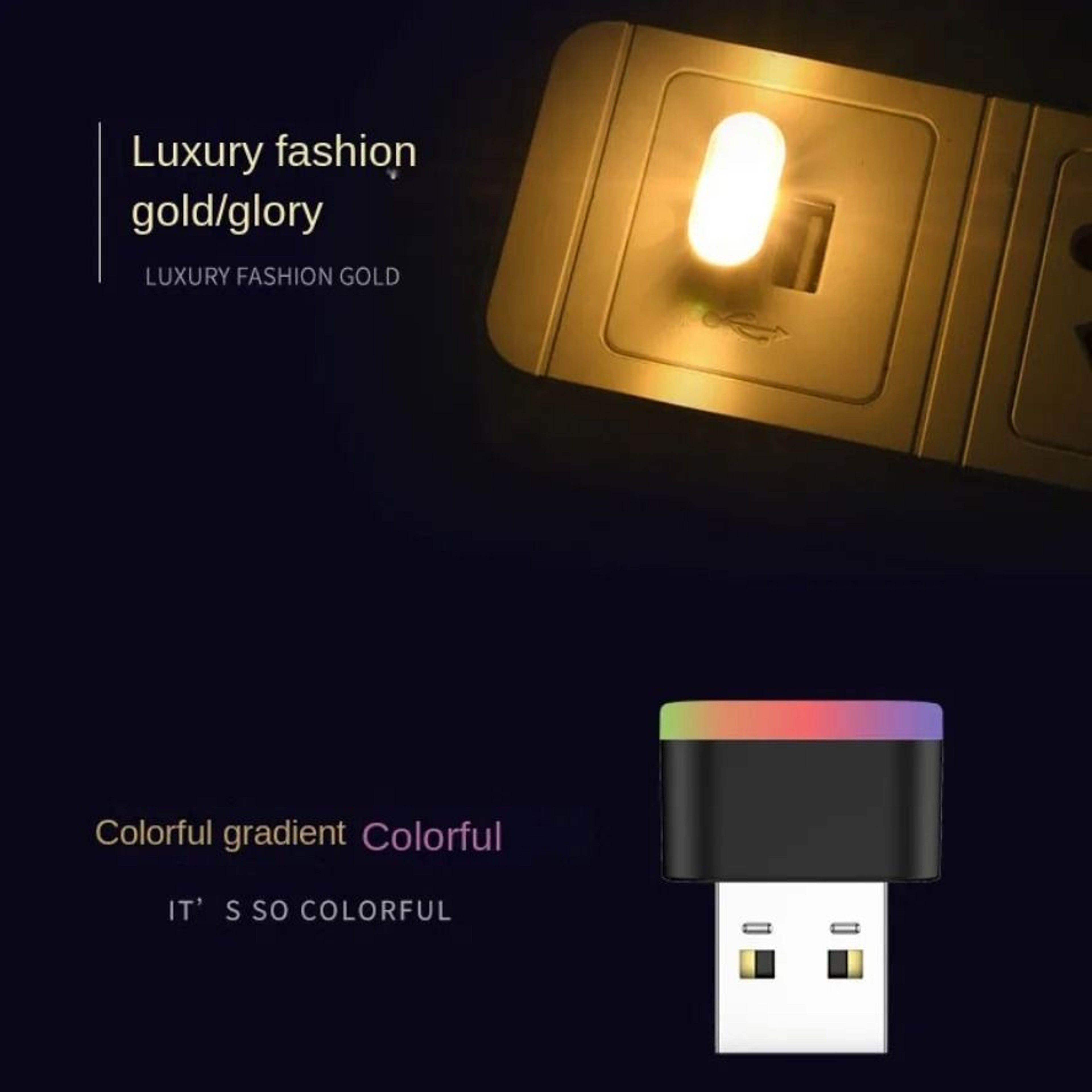 Mini USB LED Car Interior Ambient Light 4