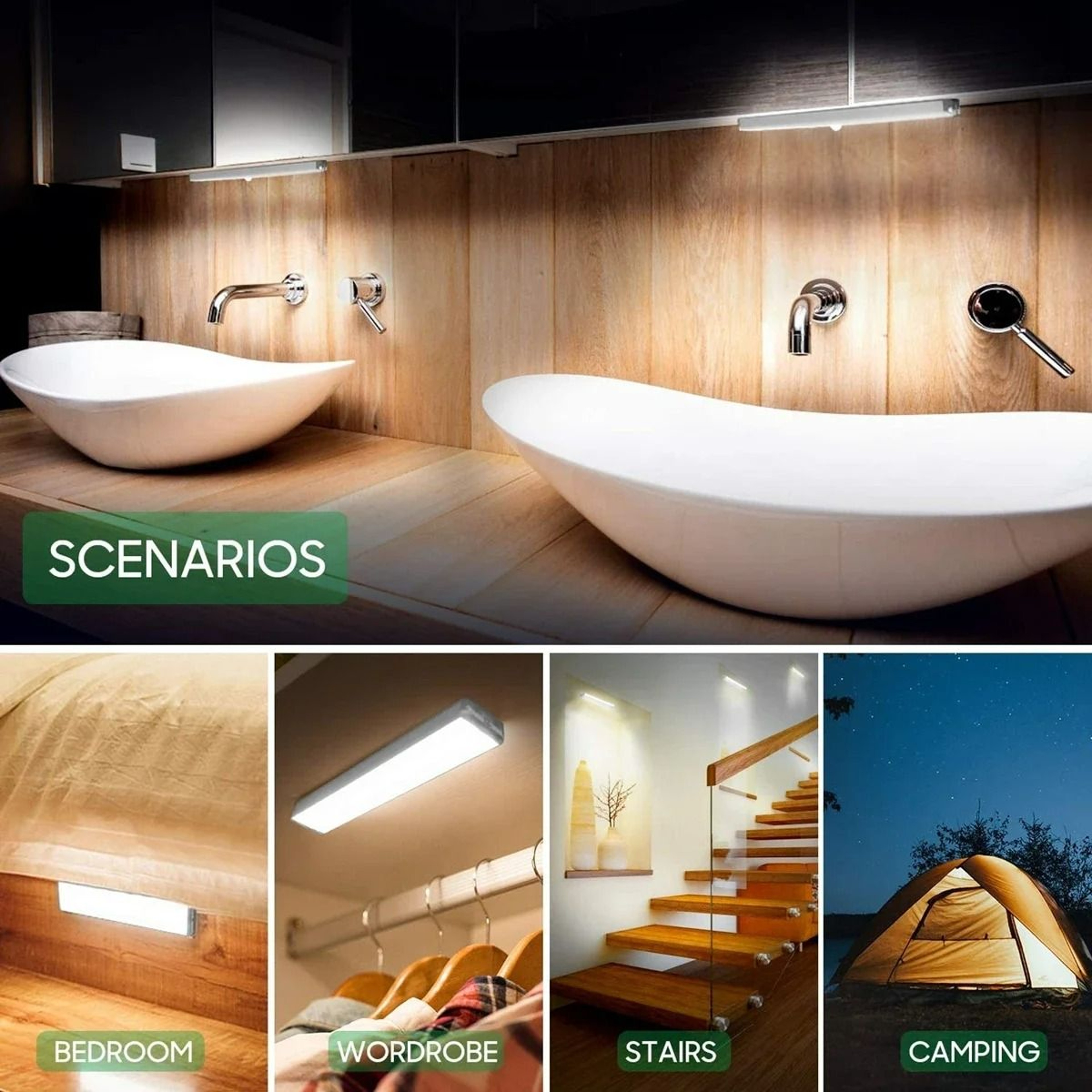 Elite Wireless USB Rechargeable Motion Sensor LED Cabinet Light Bar 4