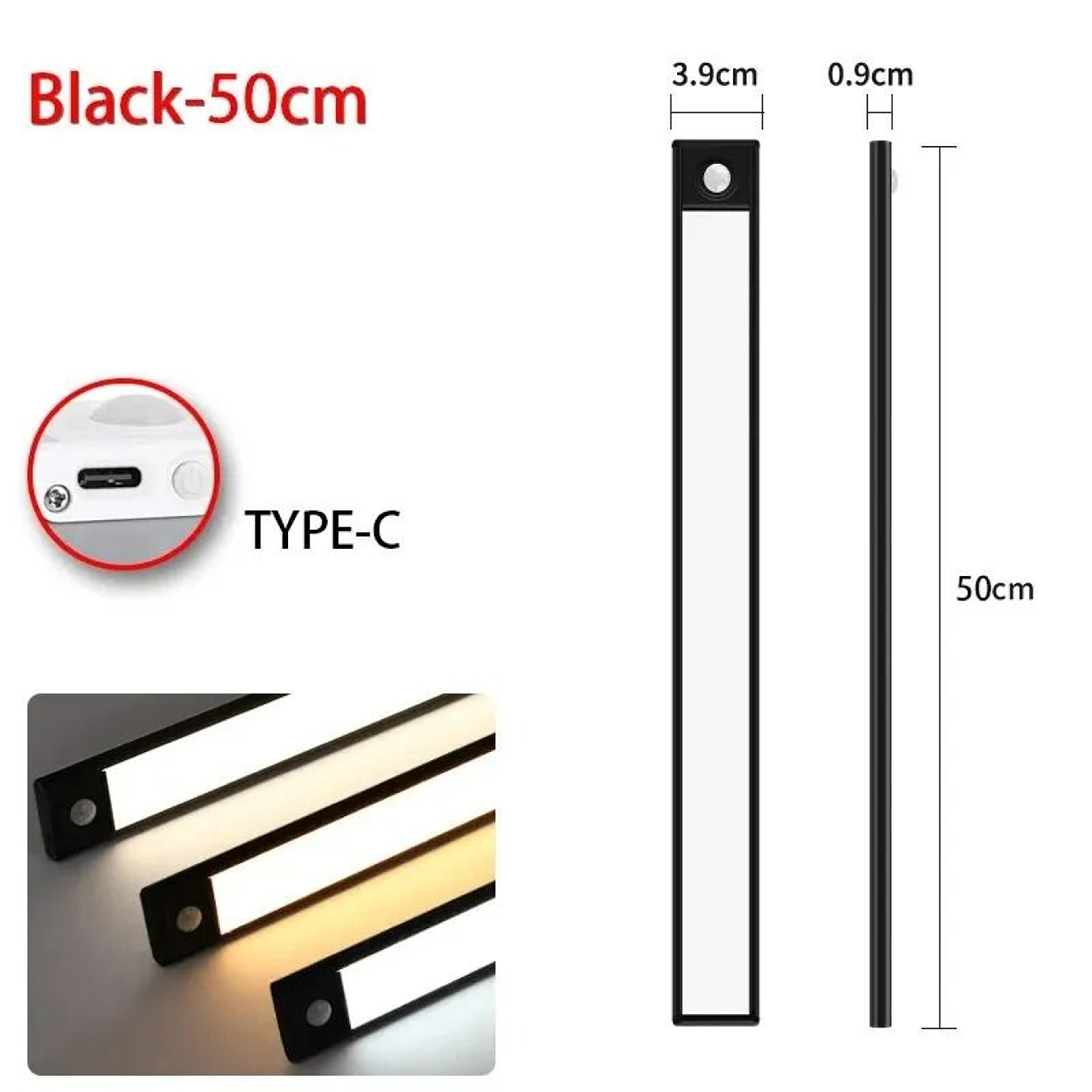 UltraThin USBC Motion Sensor LED Cabinet Light Bar 10