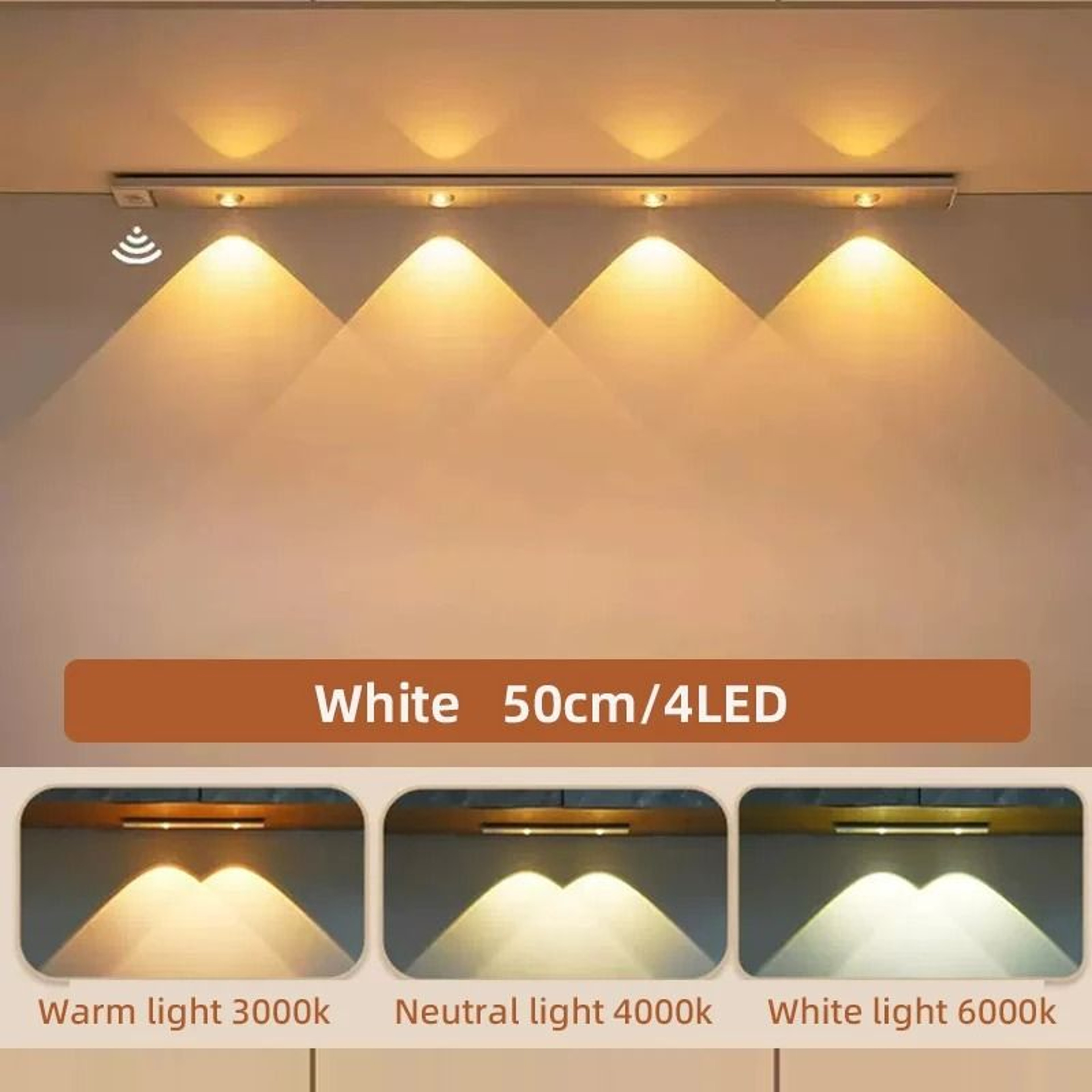UltraThin USB Rechargeable Motion Sensor LED Cabinet Light Bar 11