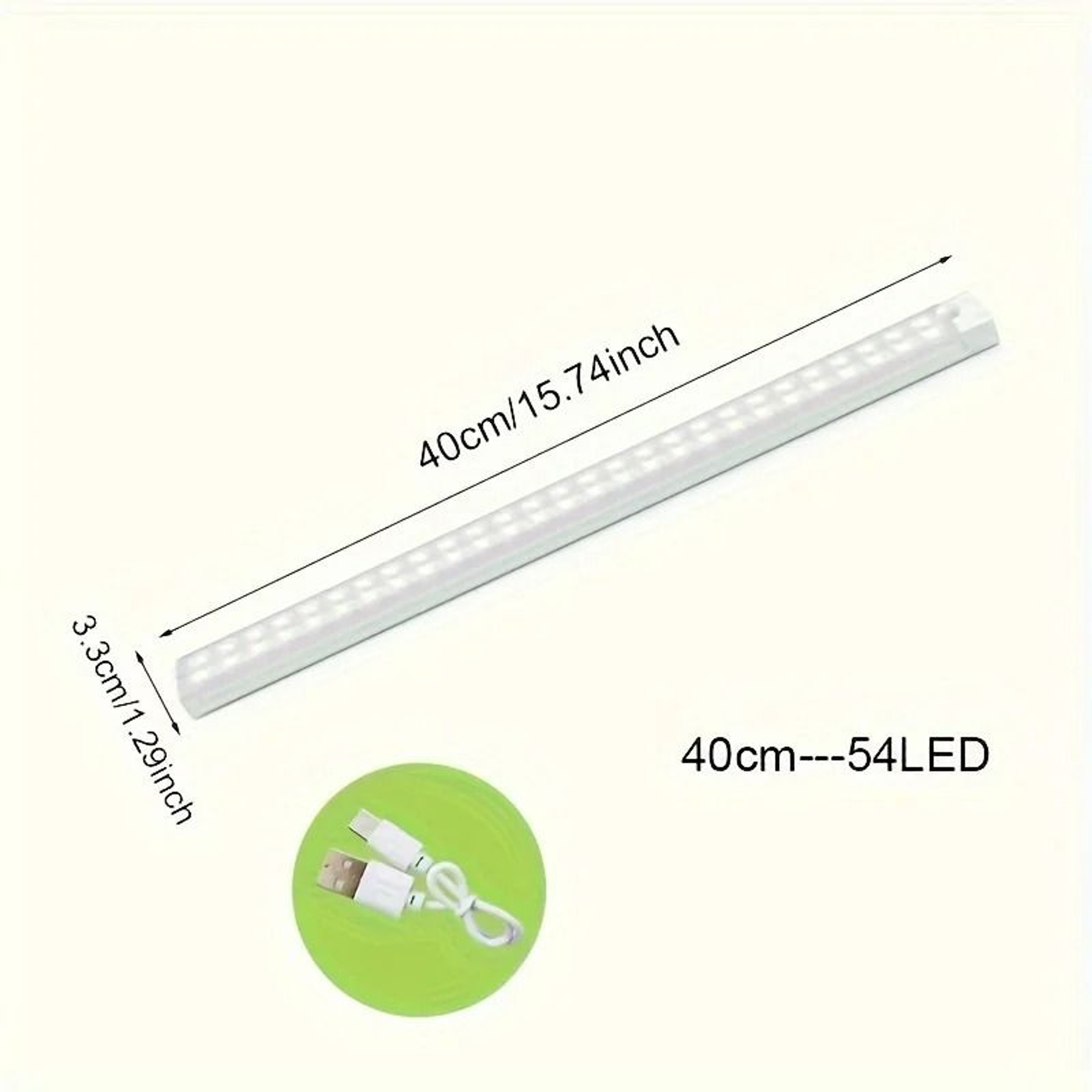 USB Rechargeable Motion Sensor LED UnderCabinet Light Bar 9