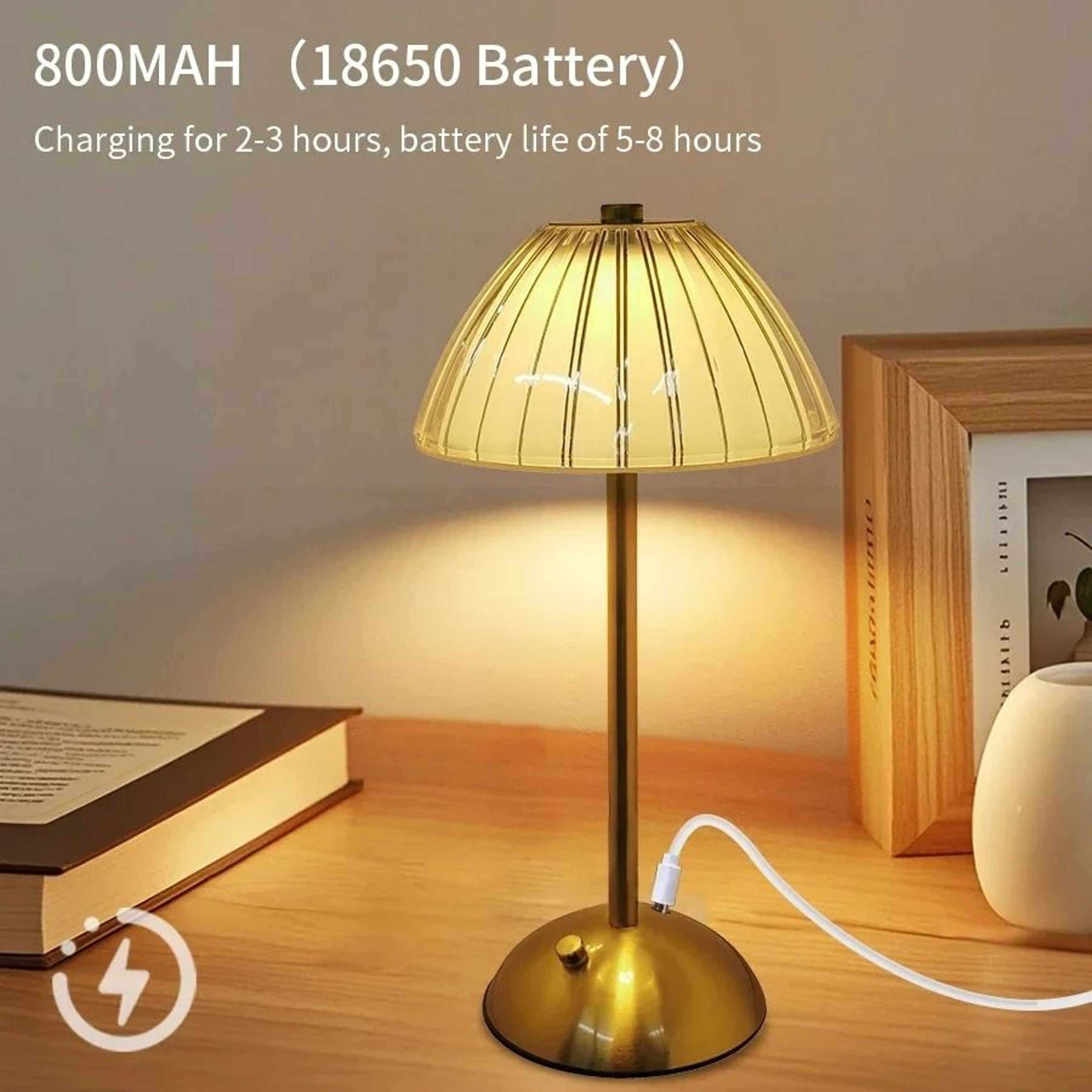 Rechargeable Crystal Touch Accent Table Lamp 3