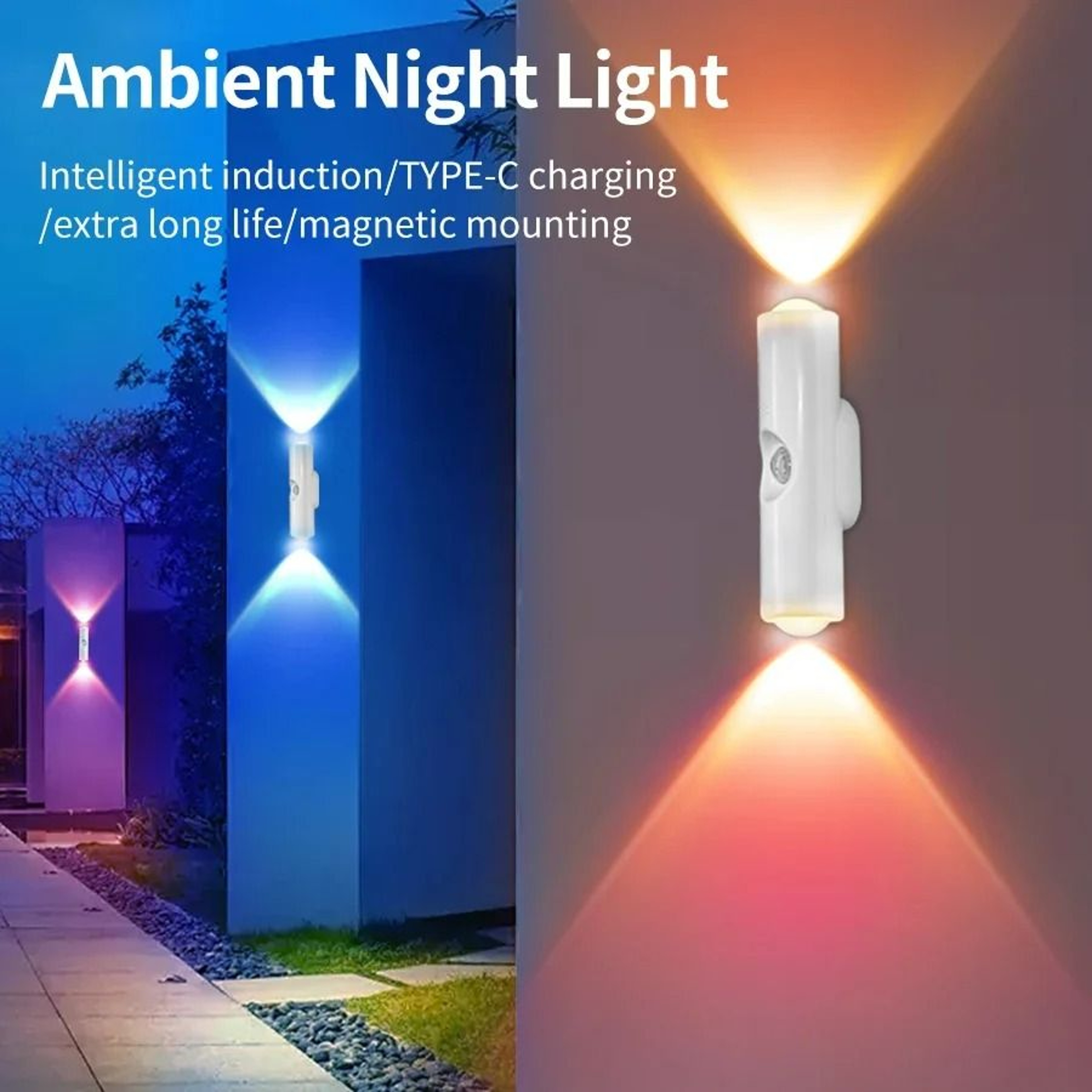 DoubleHead RGB Motion Sensor Magnetic Wall Lamp 3
