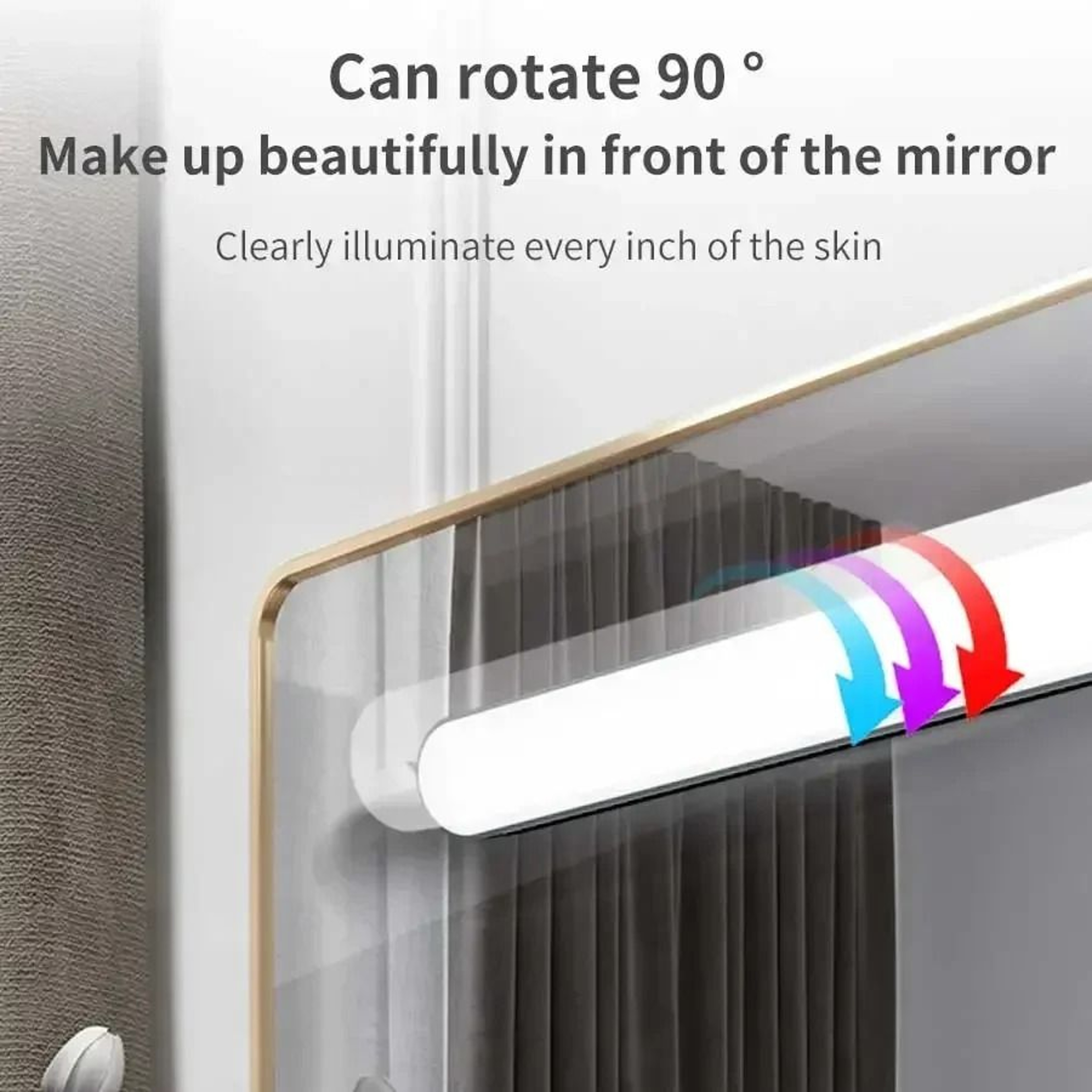 3Color Touch Switch Rechargeable Cabinet  Mirror Light Bar 7