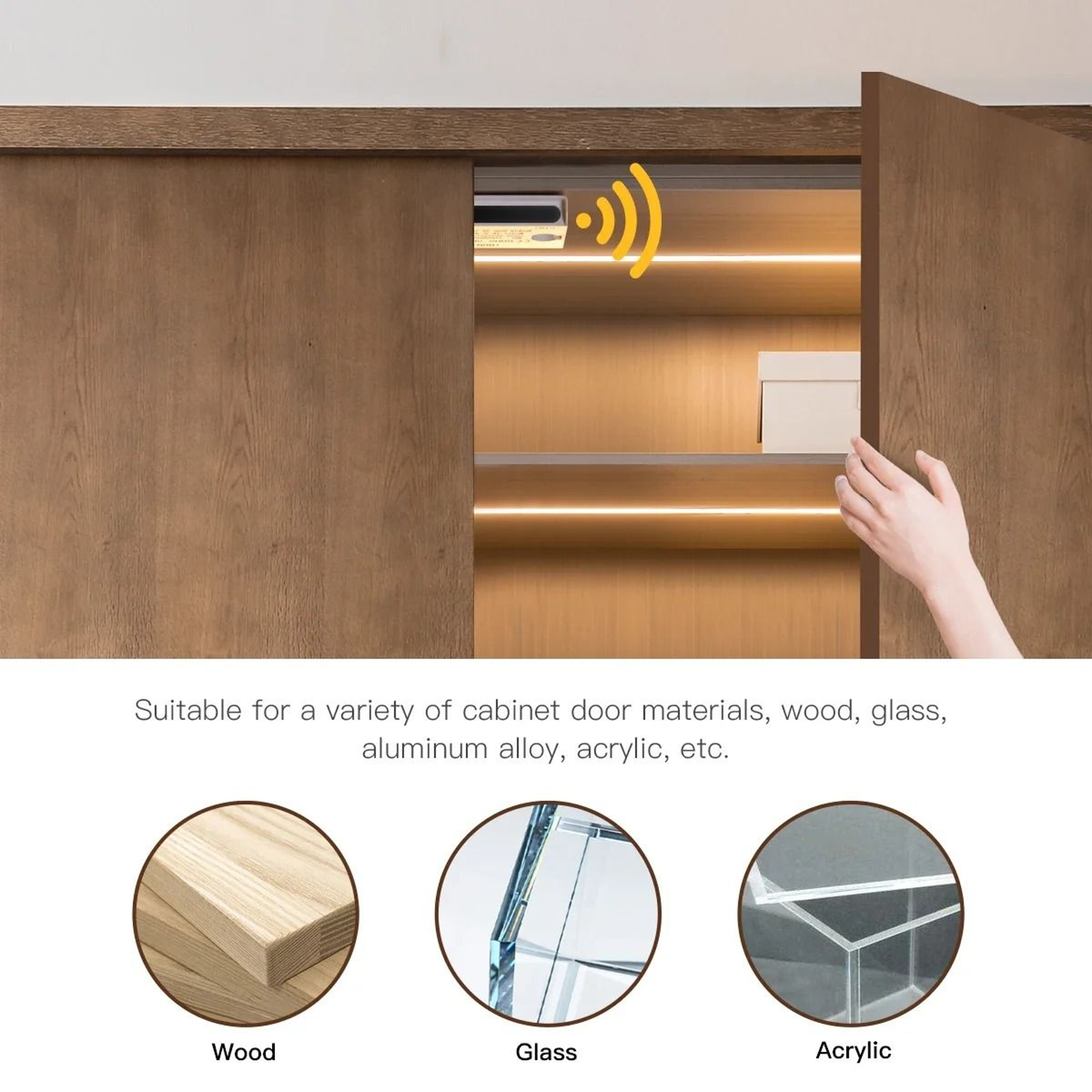 5Piece LED Strip Set With Smart Door Sensor Switch 4