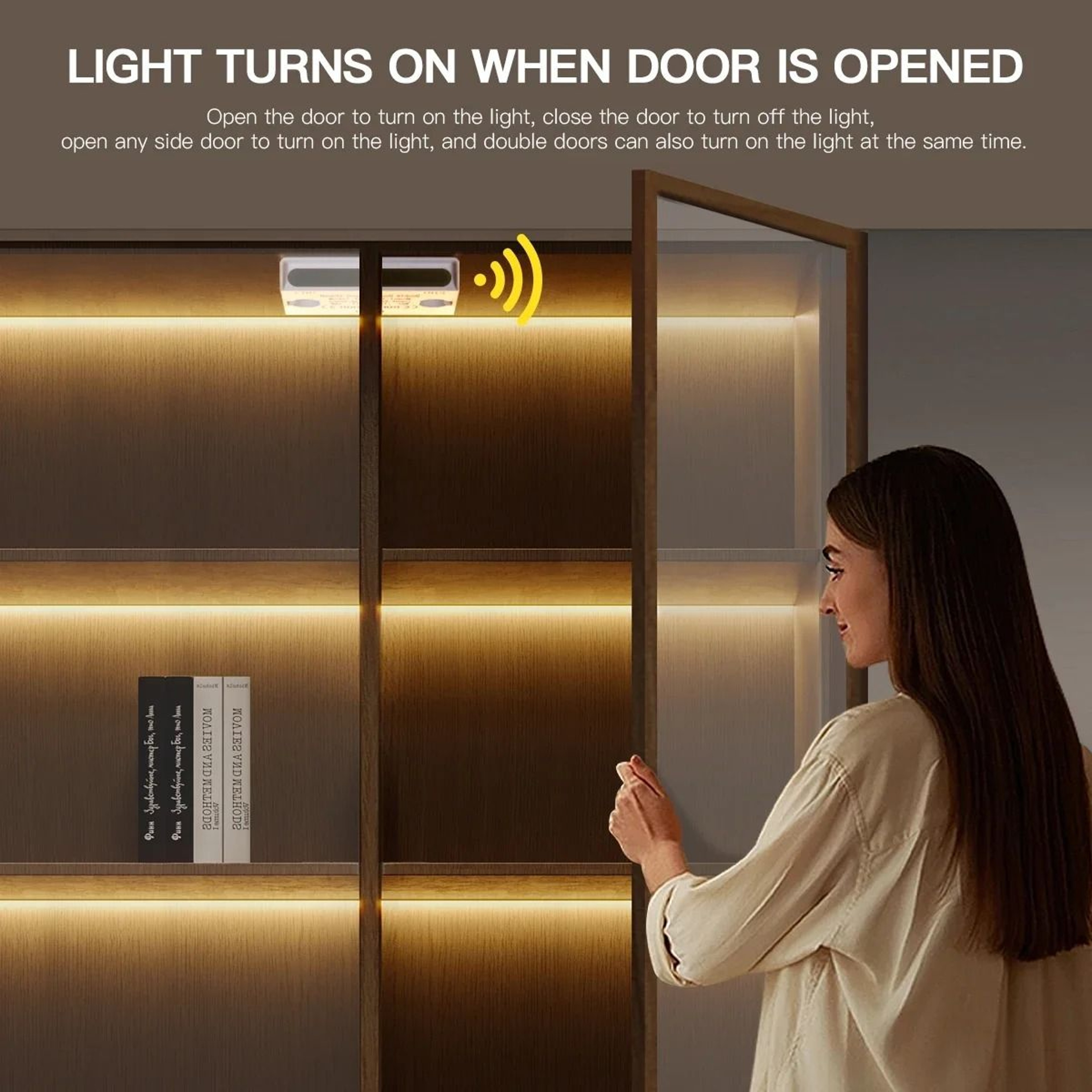 5Piece LED Strip Set With Smart Door Sensor Switch 2
