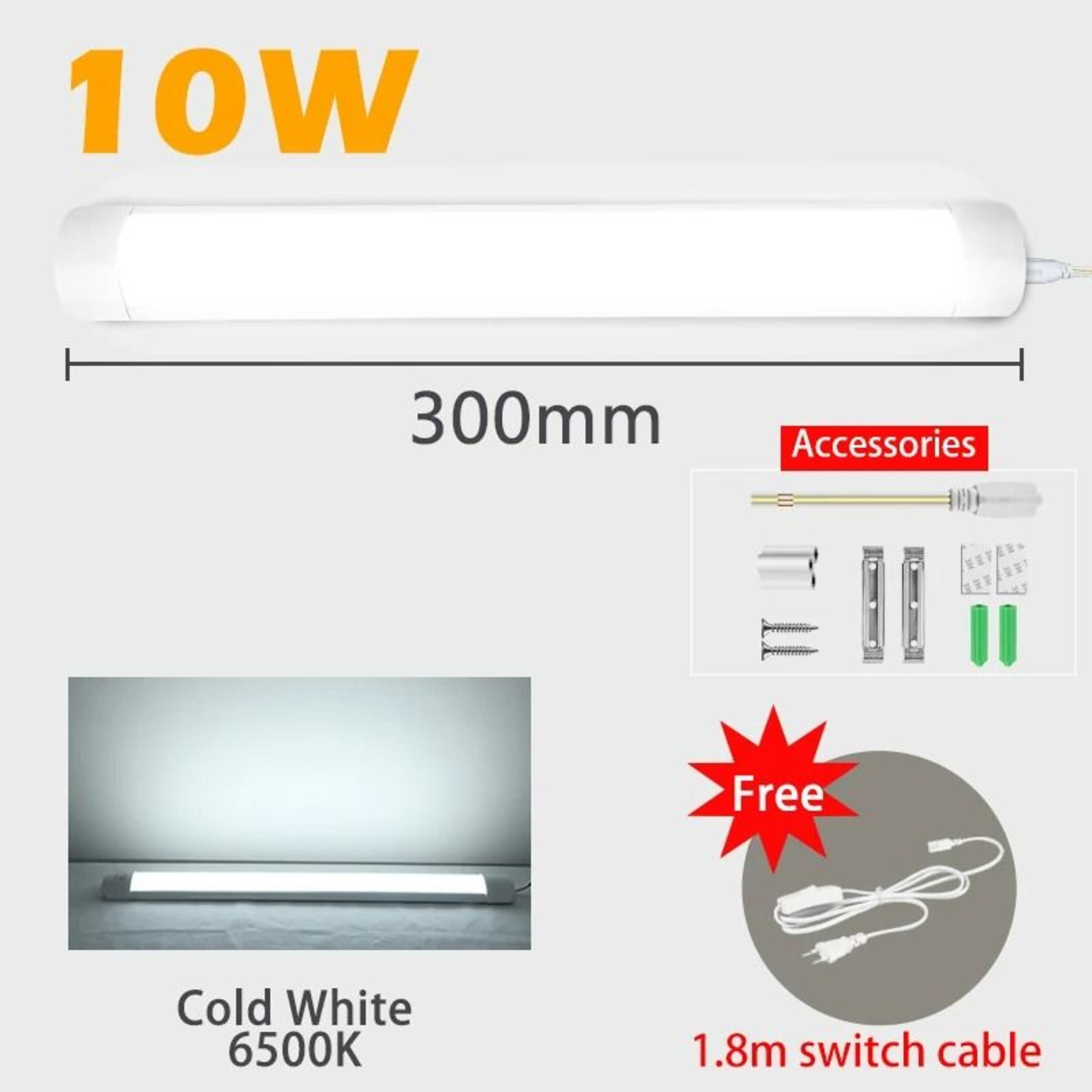 Super Bright LED Kitchen UnderCabinet Tube Light 7