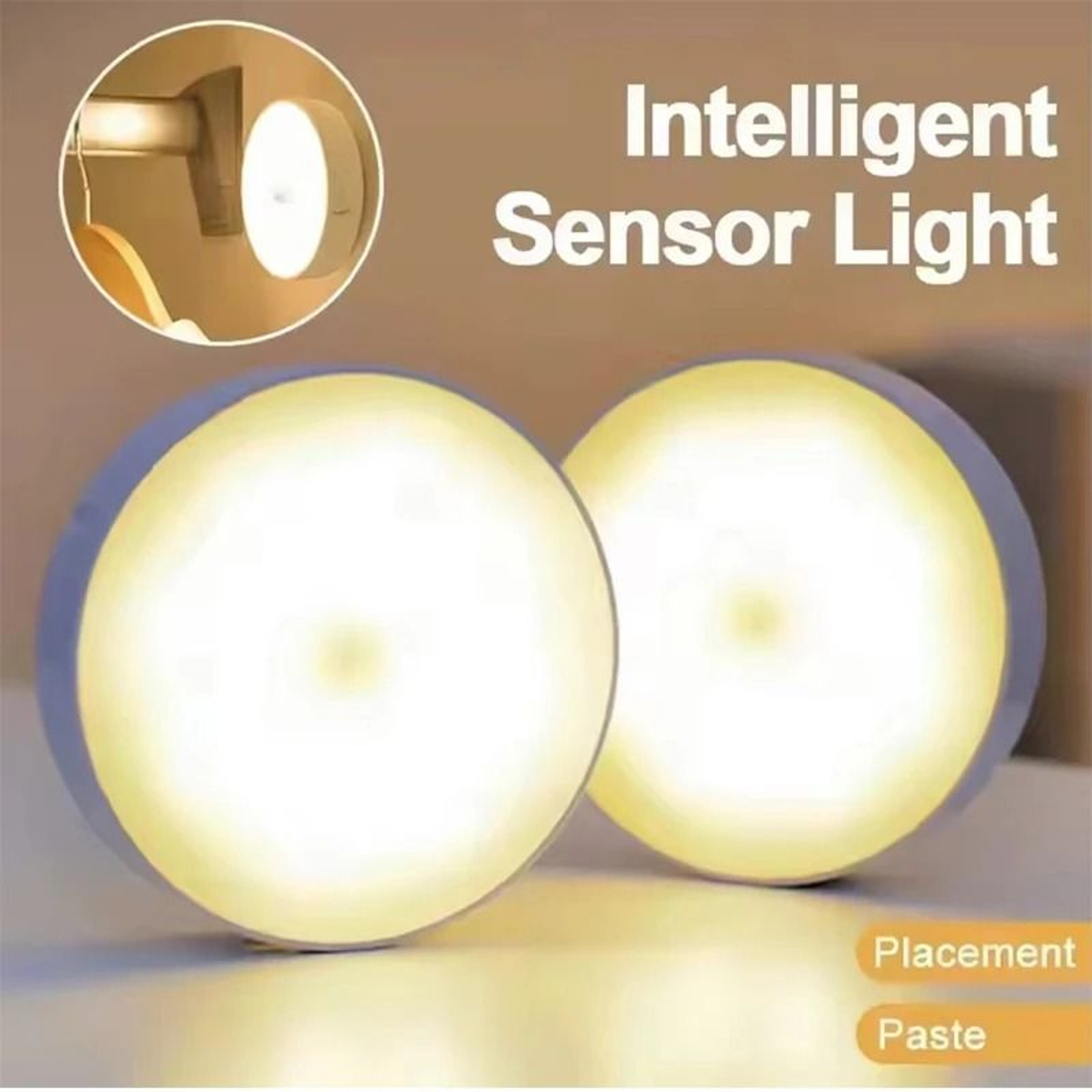 Rechargeable Motion Sensor Puck Lights With 3 Color Temperatures 6 Pack 1