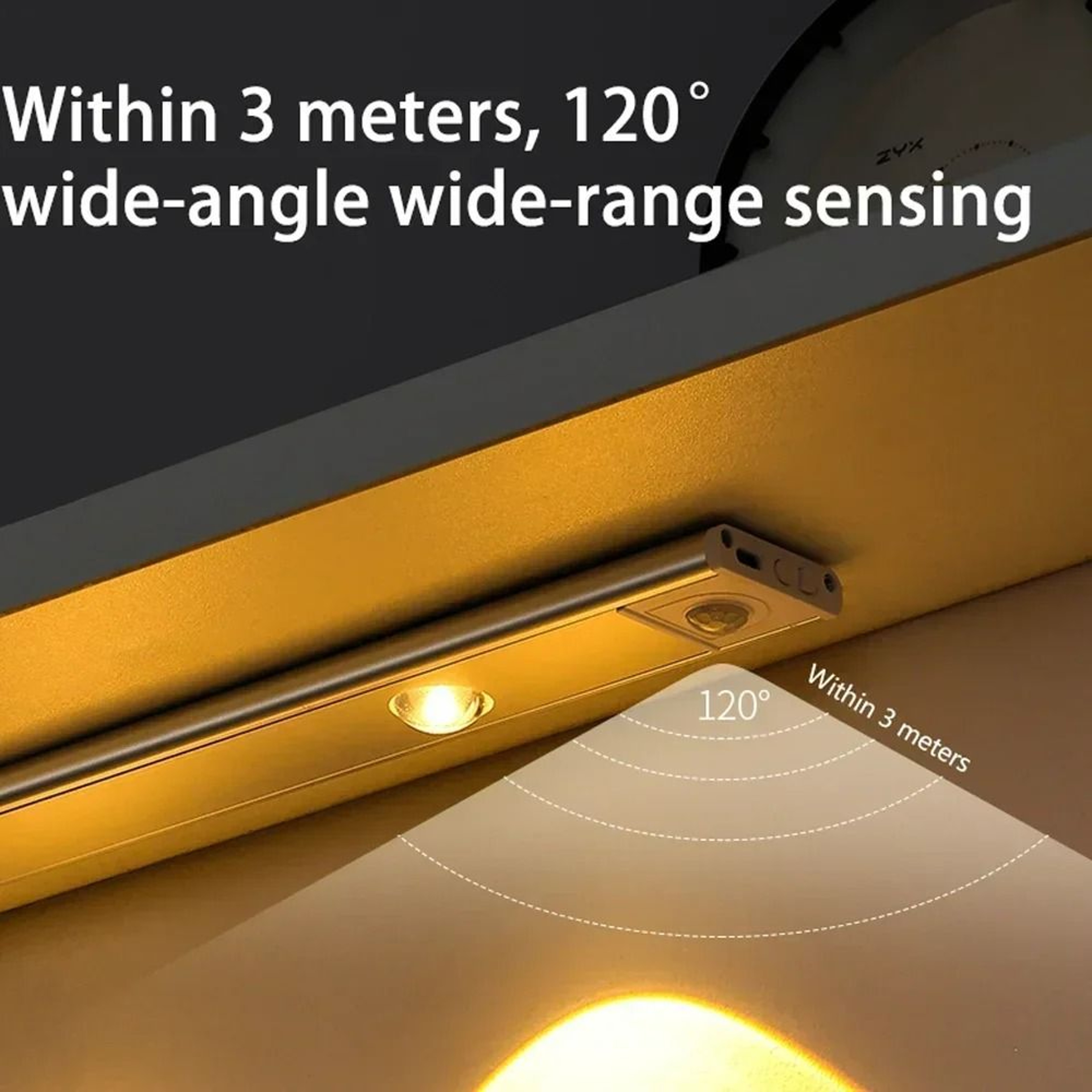 Rechargeable UltraThin Motion Sensor LED Cabinet Light Bar 2
