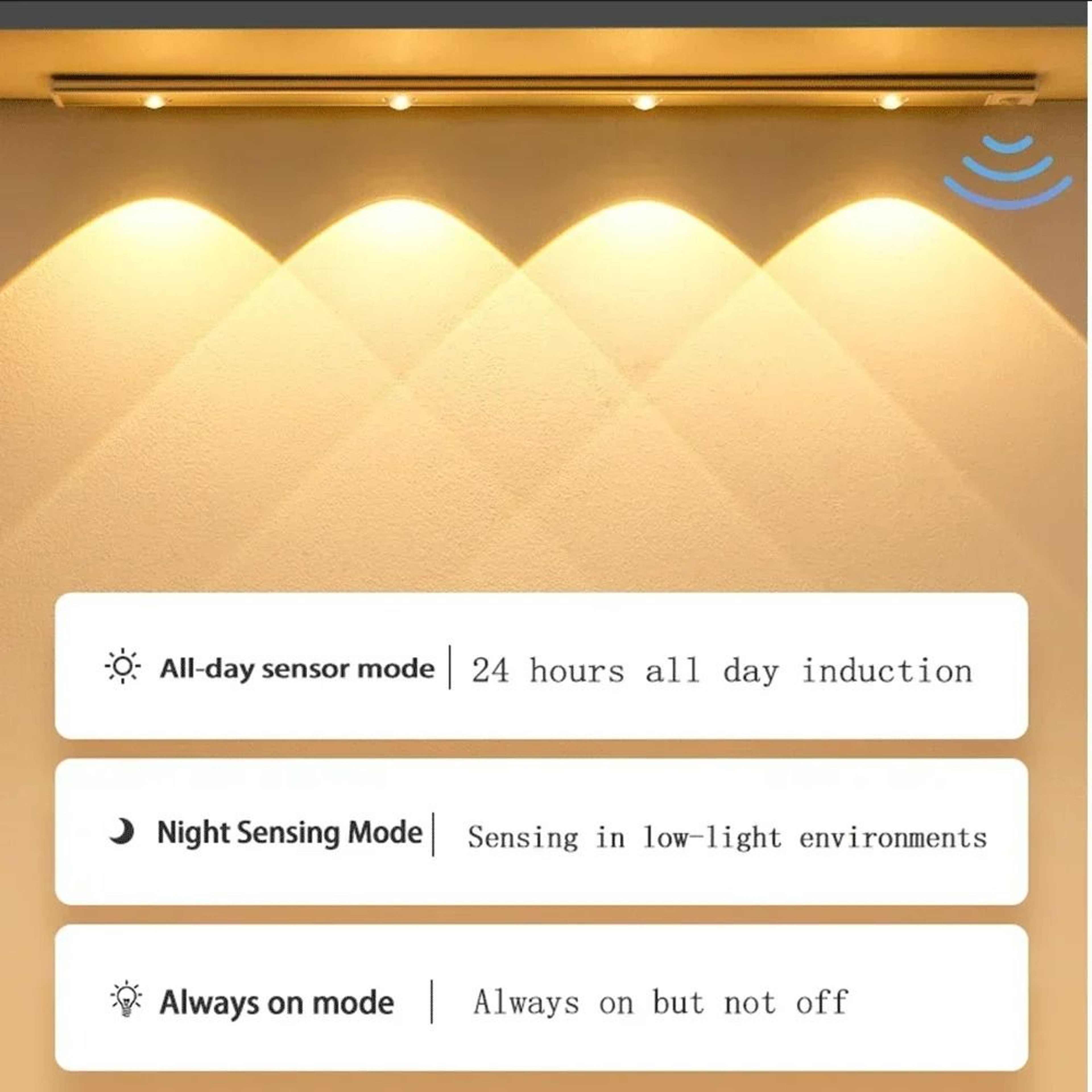 Rechargeable UltraThin Motion Sensor LED Cabinet Light Bar 3