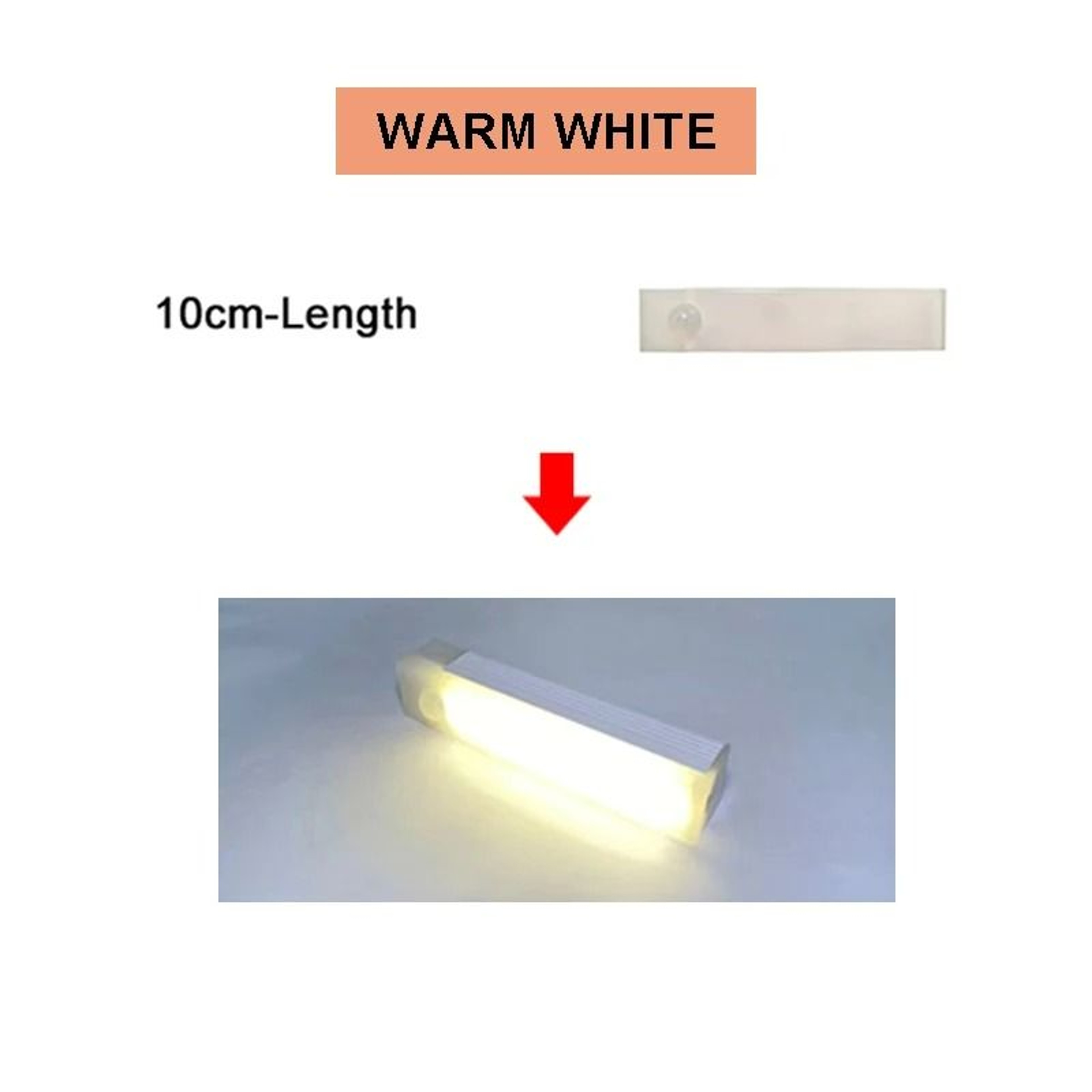 Rechargeable LED Motion Sensor Under Cabinet Light Magnetic Wall Bar Lamp 12