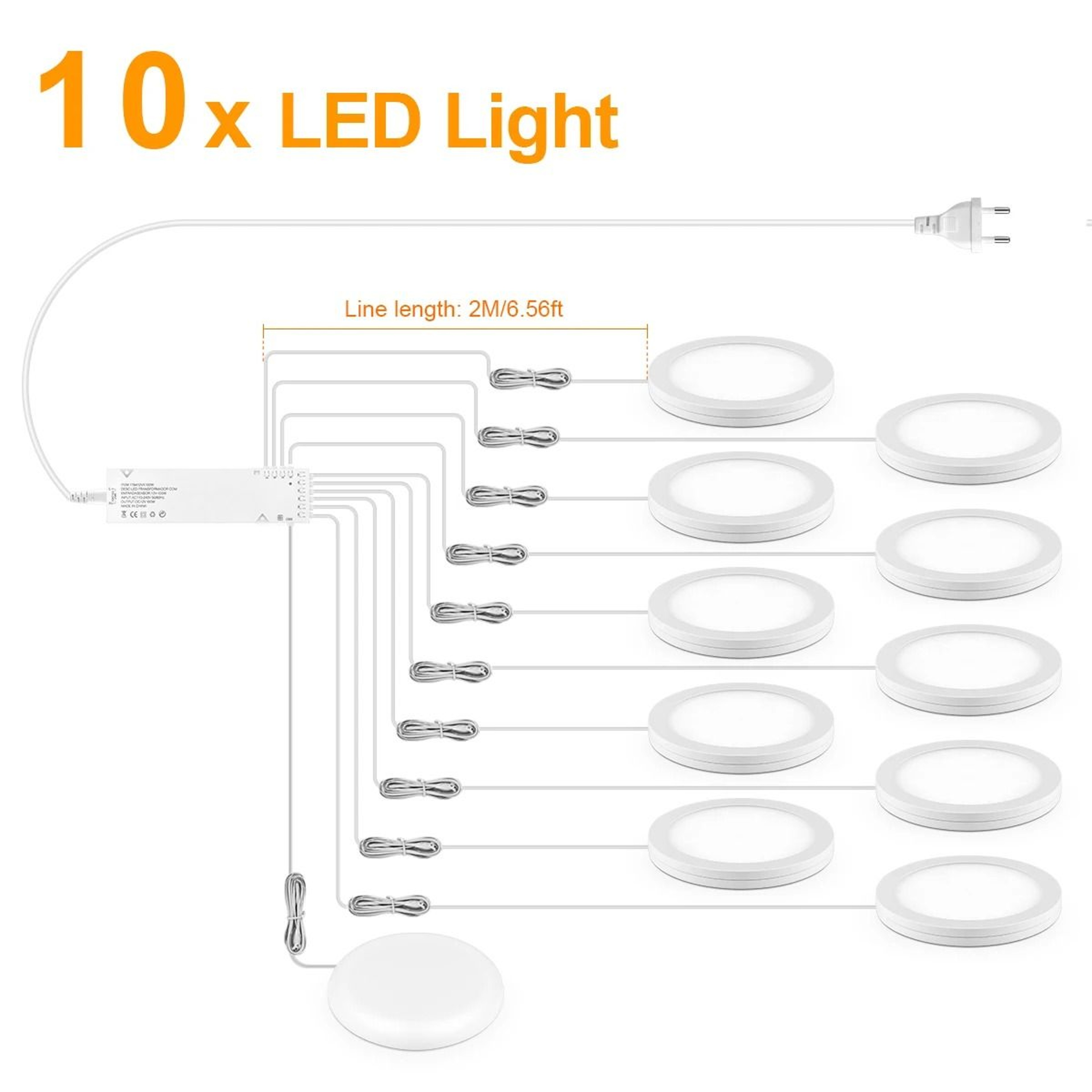 Mini Aluminum Dimmable LED Under Cabinet Light Set Touch Sensor Ceiling Lamp 13
