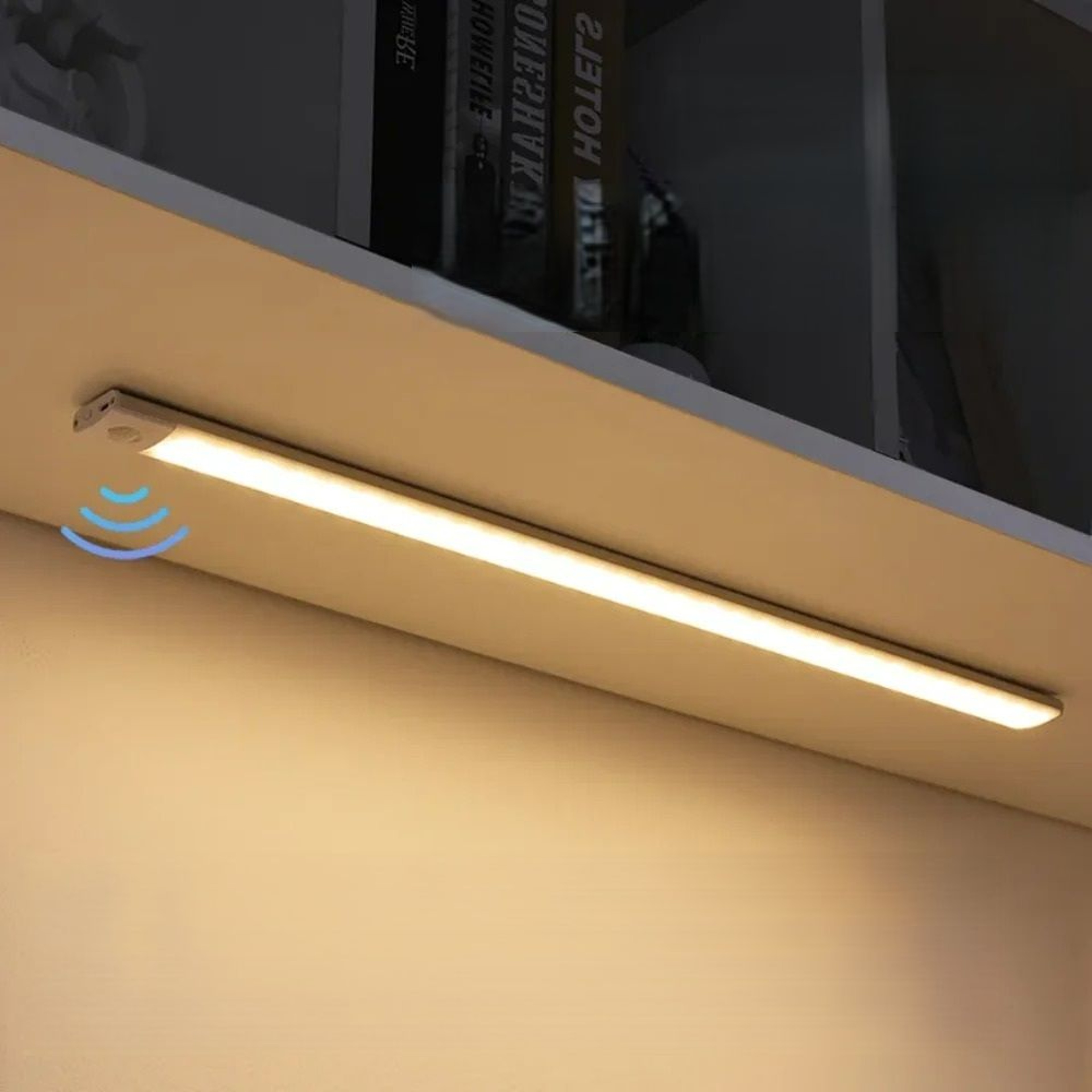 Wireless Motion Sensor LED Under Cabinet Light Bar USB Rechargeable Wall Lamp 0