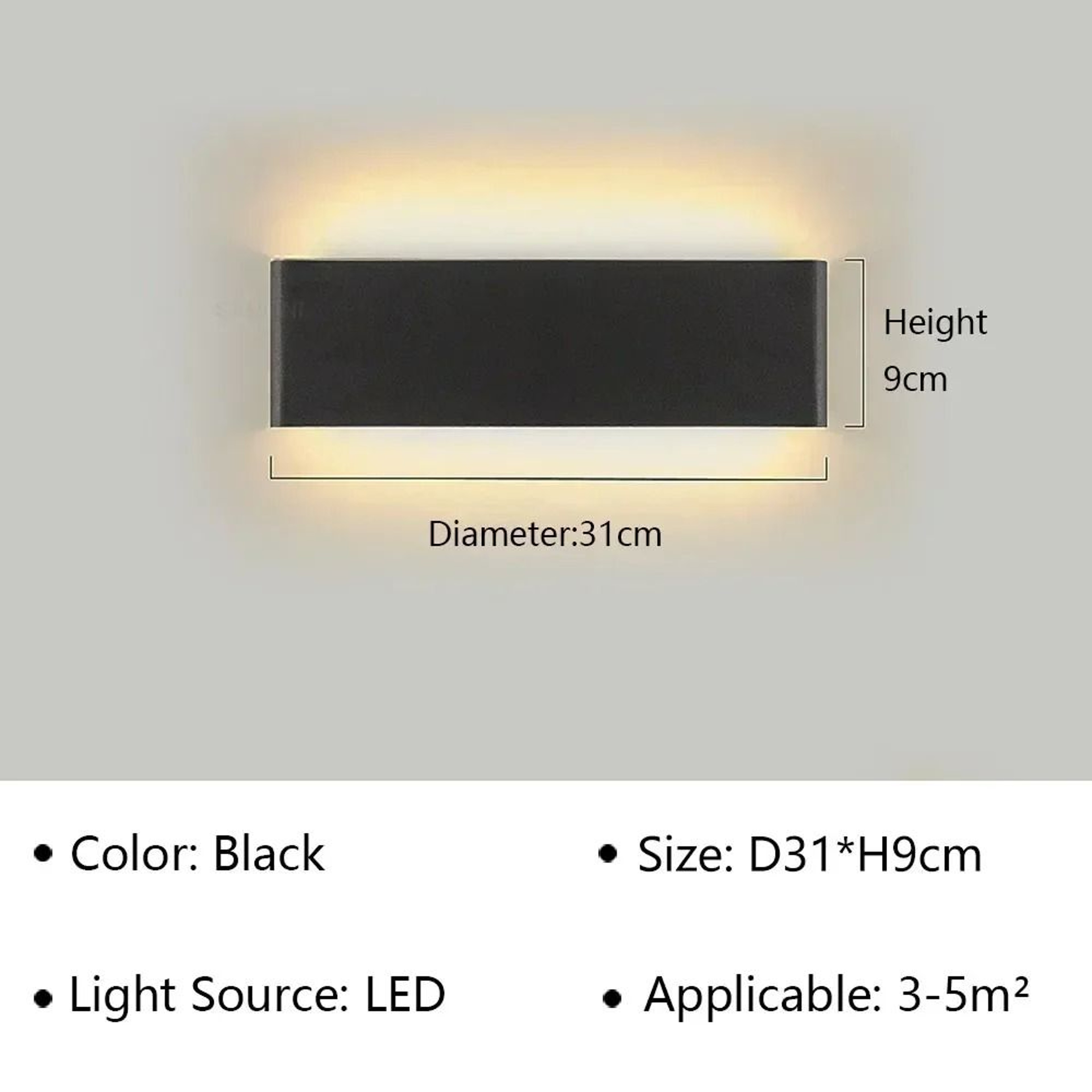 Modern LED Indoor Wall Sconce Fixture Decorative Linear Wall Lamp 12