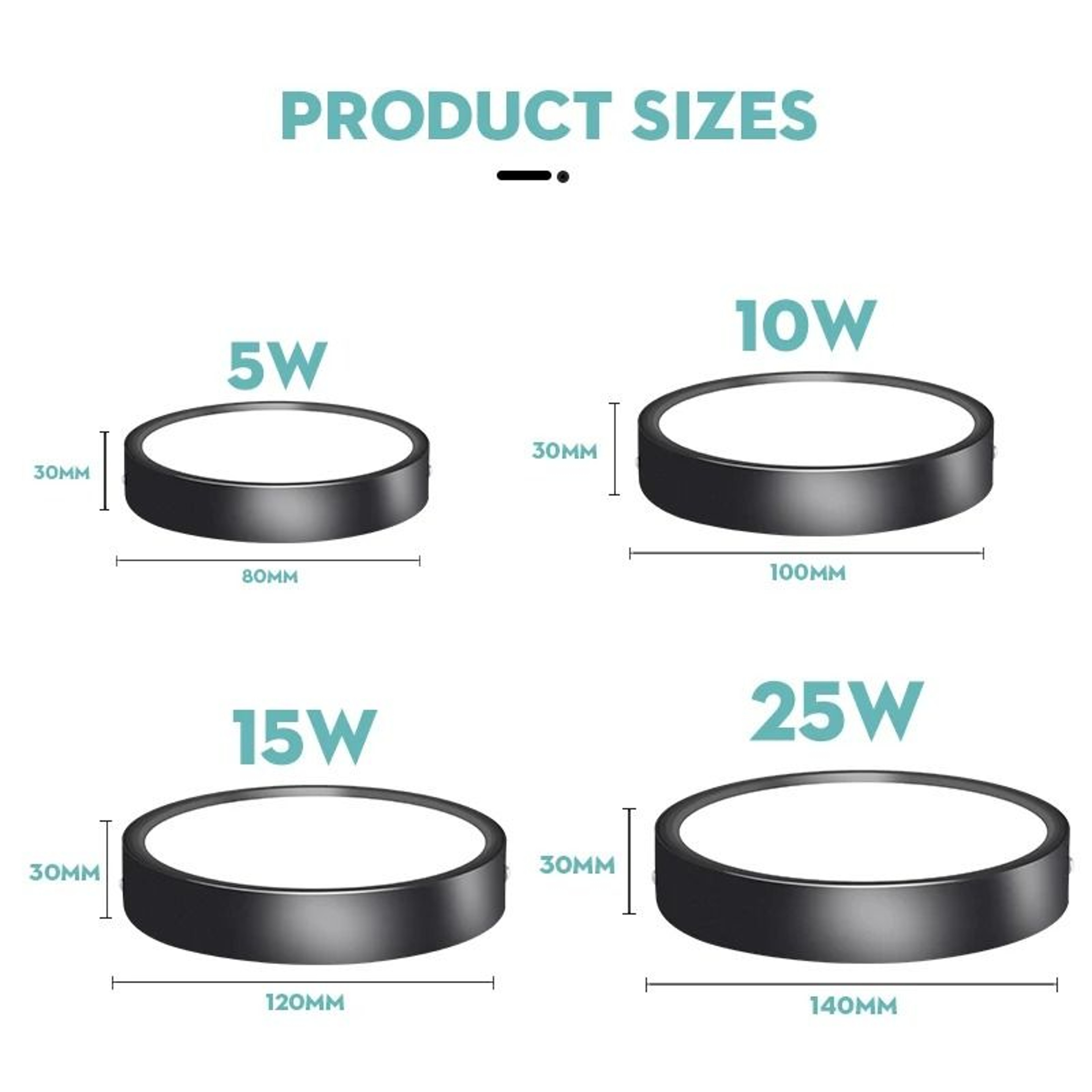 SurfaceMounted Circular LED Ceiling Spot Downlight Fixture 4