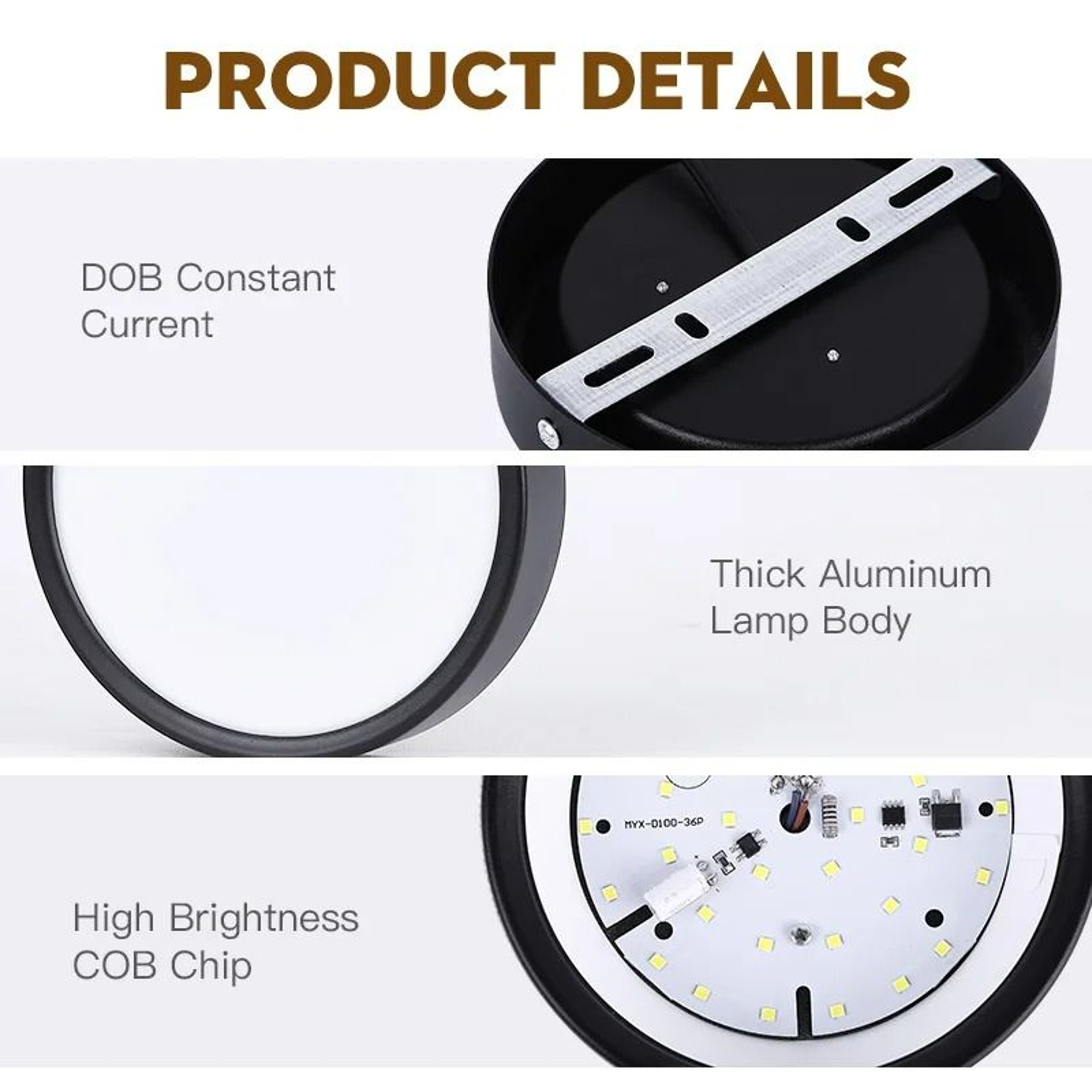 SurfaceMounted Circular LED Ceiling Spot Downlight Fixture 6