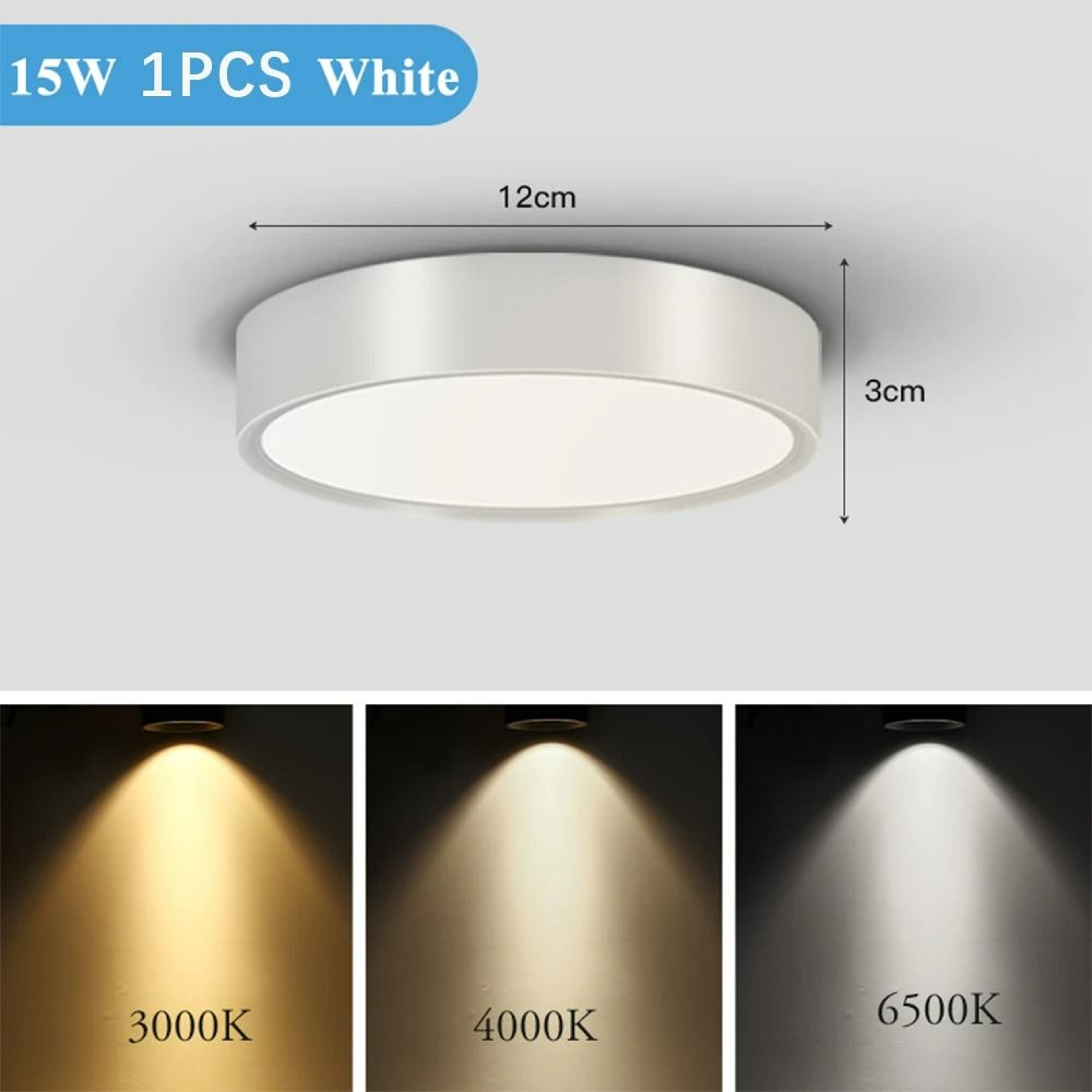 SurfaceMounted Circular LED Ceiling Spot Downlight Fixture 12