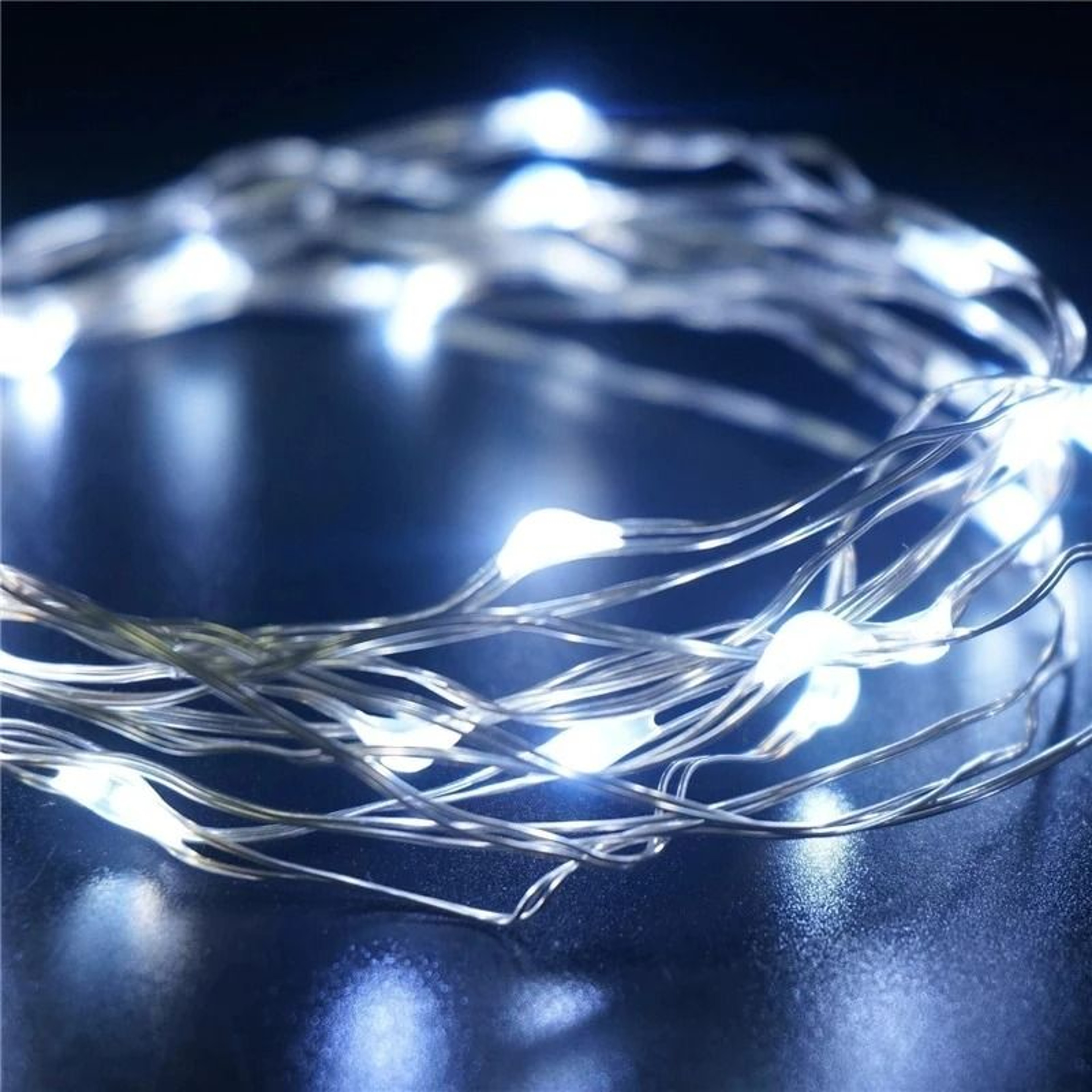Battery Powered Silver Wire Fairy LED Light String Garland 5