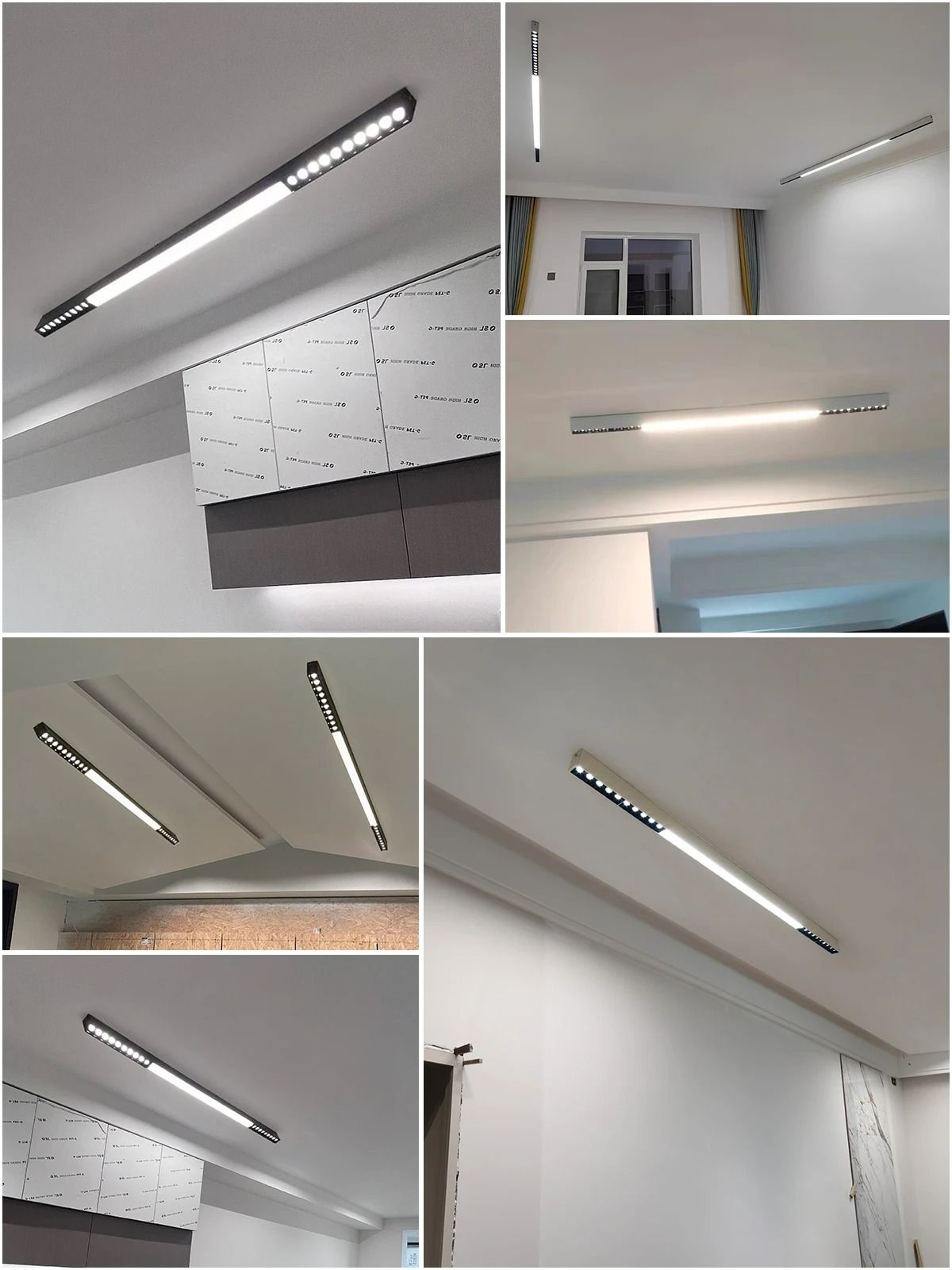 Modern Minimalist LED Linear Ceiling Lamp Fixture 4