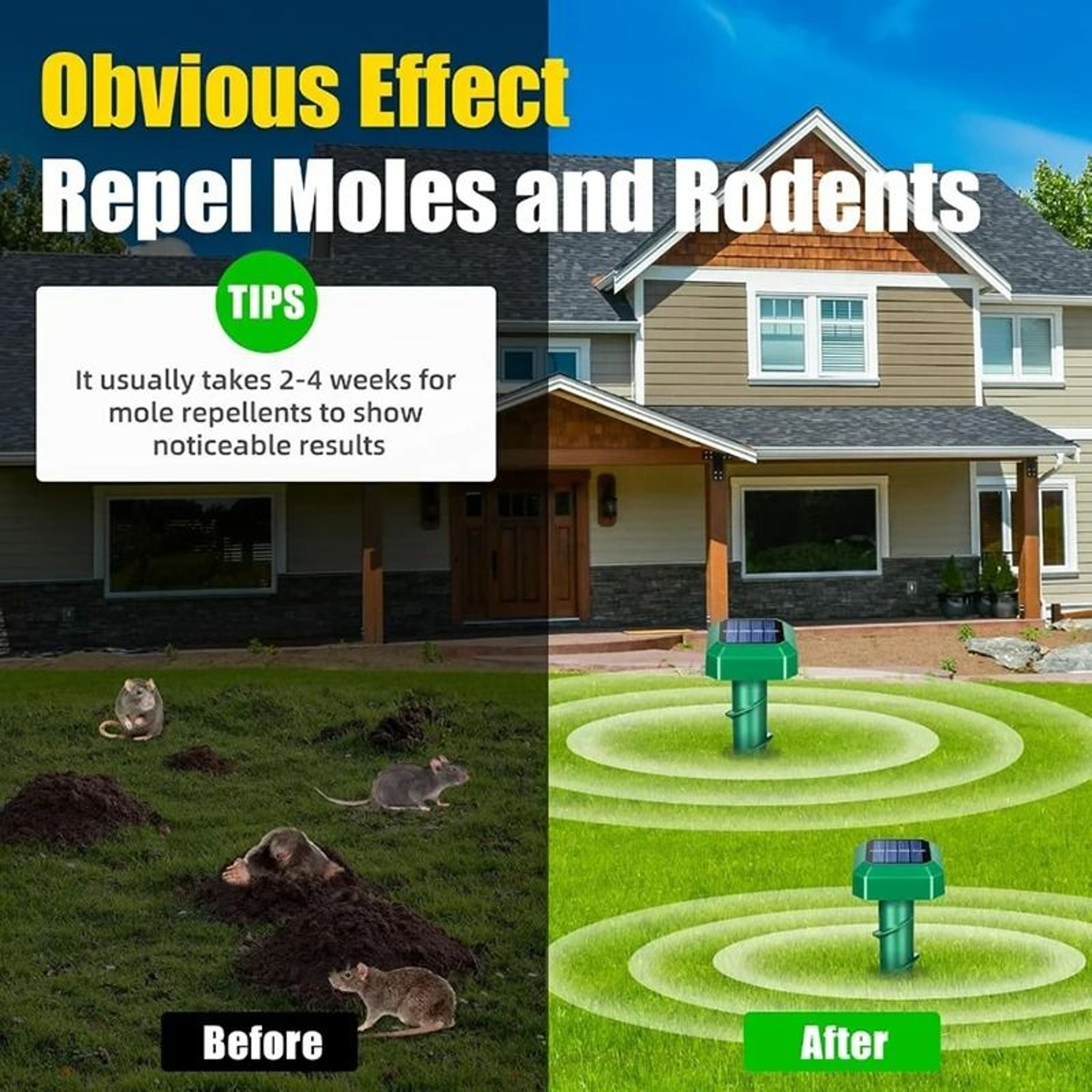 Upgraded Solar Ground Spike Mosquito Killer  Rodent Repeller Lawn Lamp 5