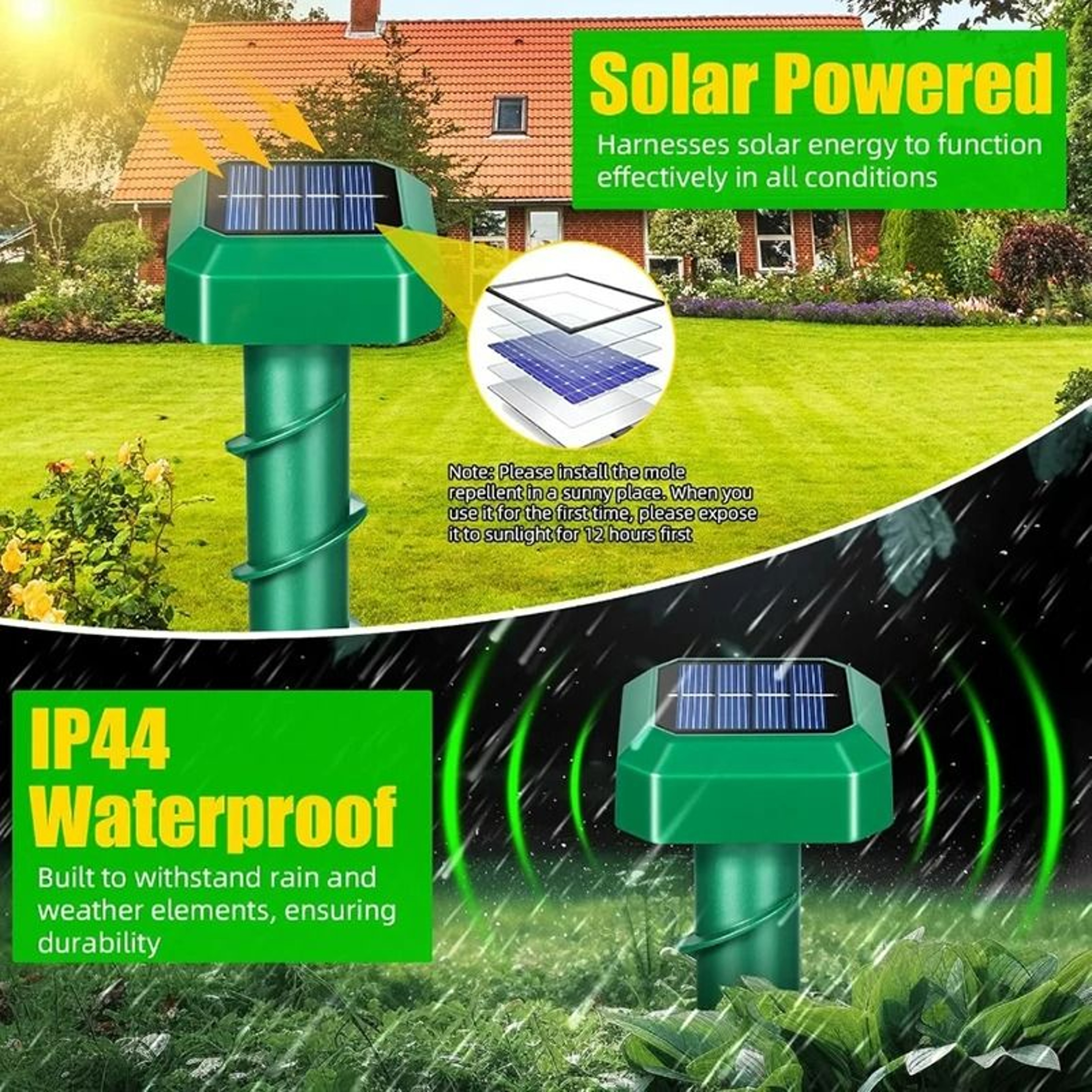 Upgraded Solar Ground Spike Mosquito Killer  Rodent Repeller Lawn Lamp 6