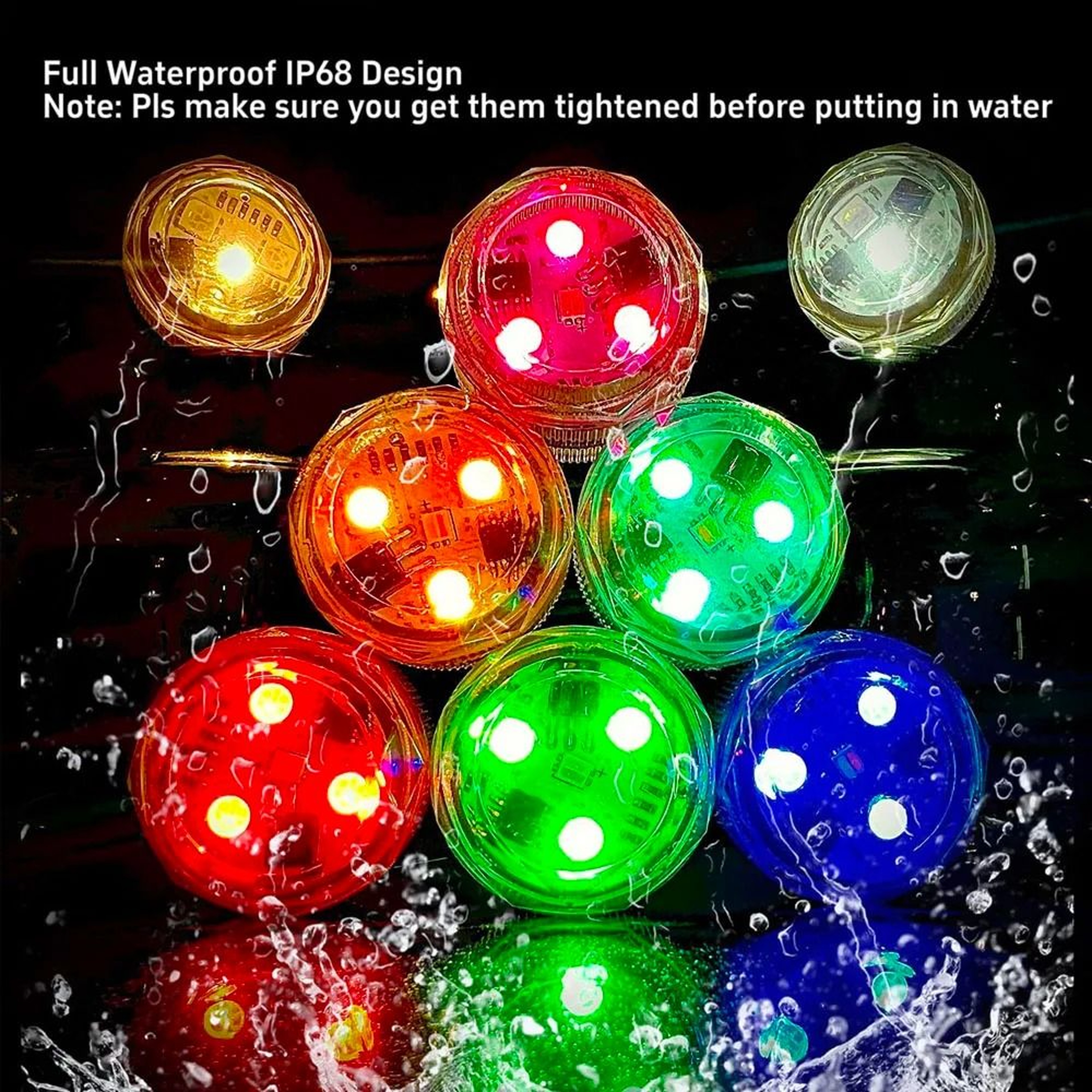 Mini Submersible Waterproof LED Tea Light Candles With Remote Control 2