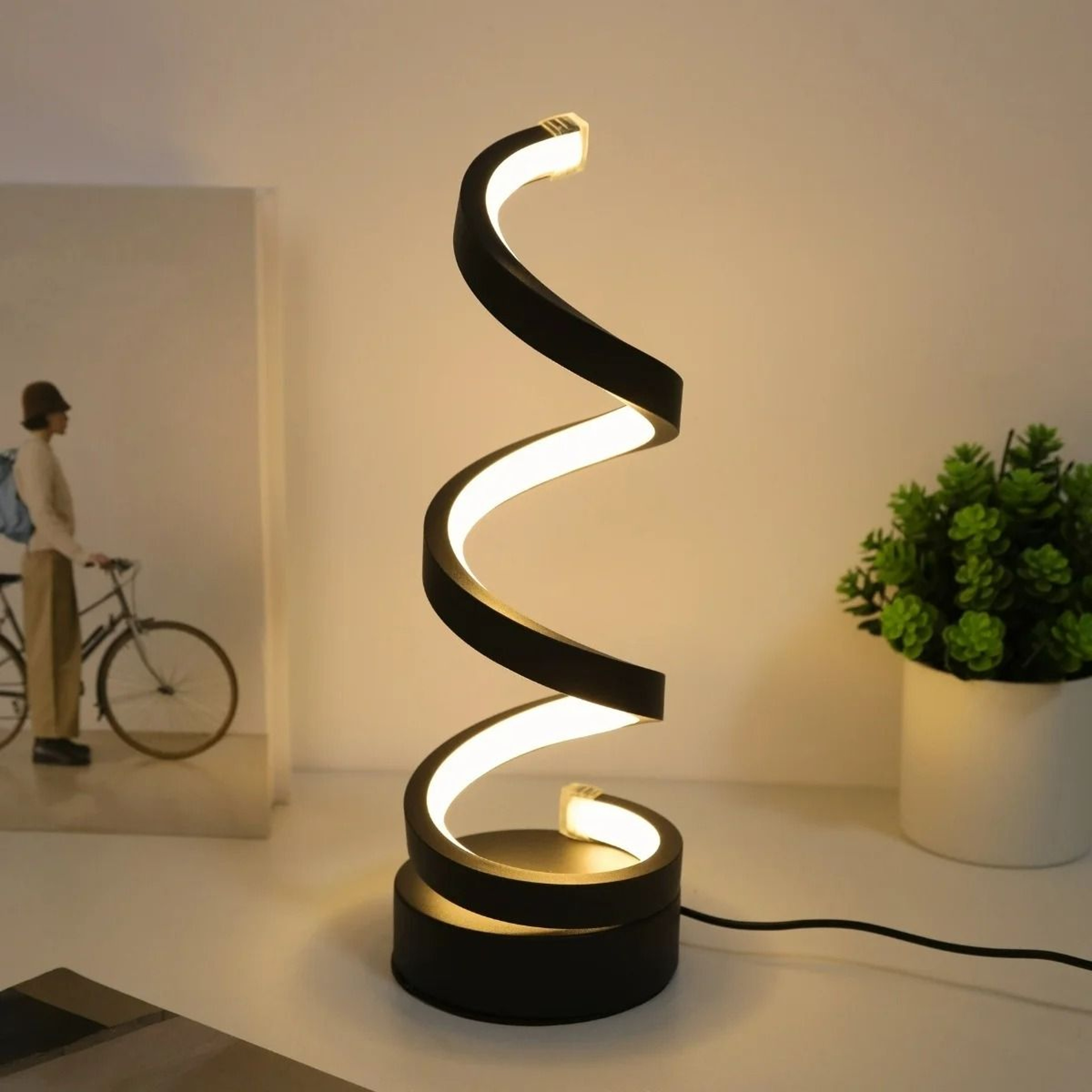 Modern Creative Spiral LED Table Lamp Fixture 7