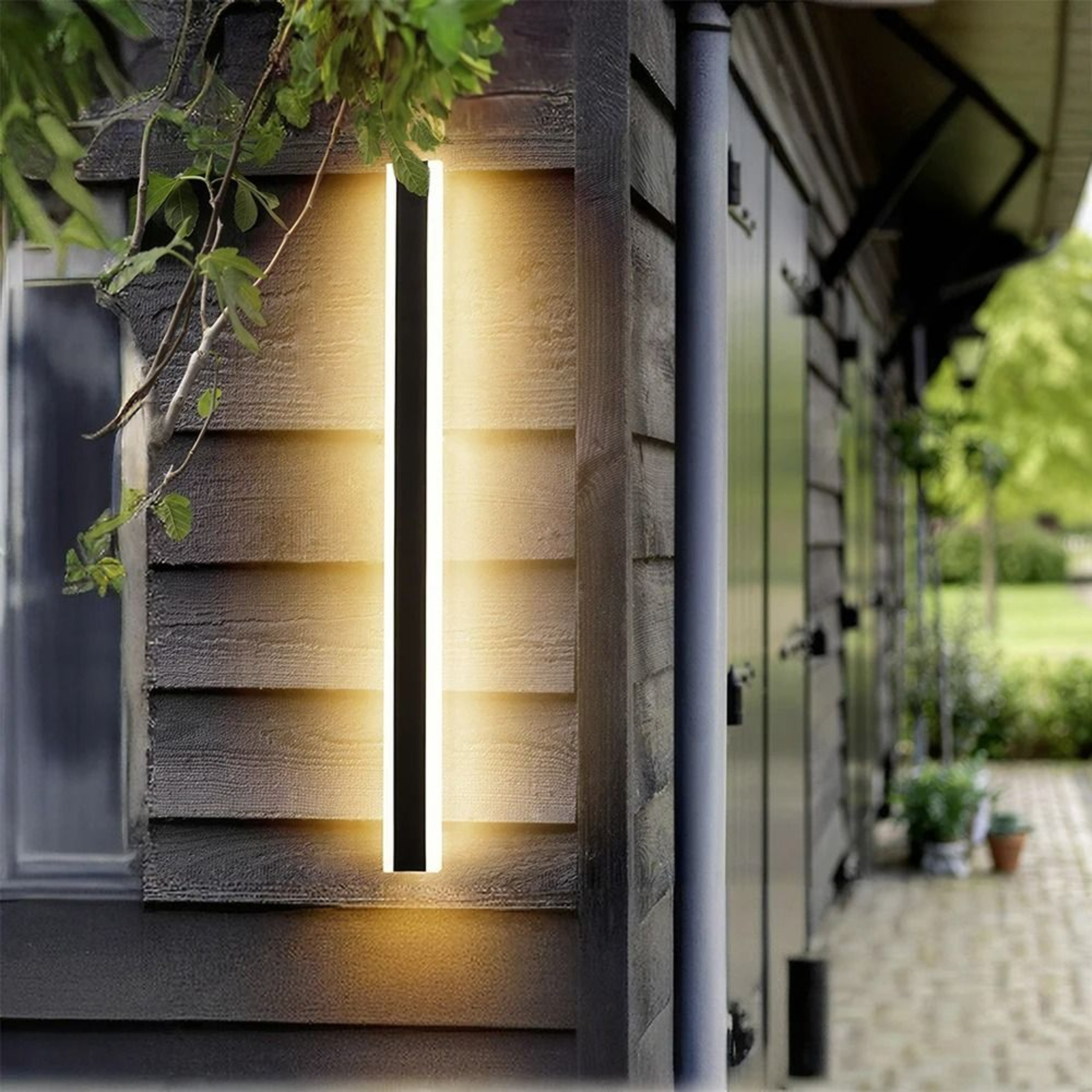 Modern Outdoor Remote Dimmable LED Linear Wall Sconce Fixture 1