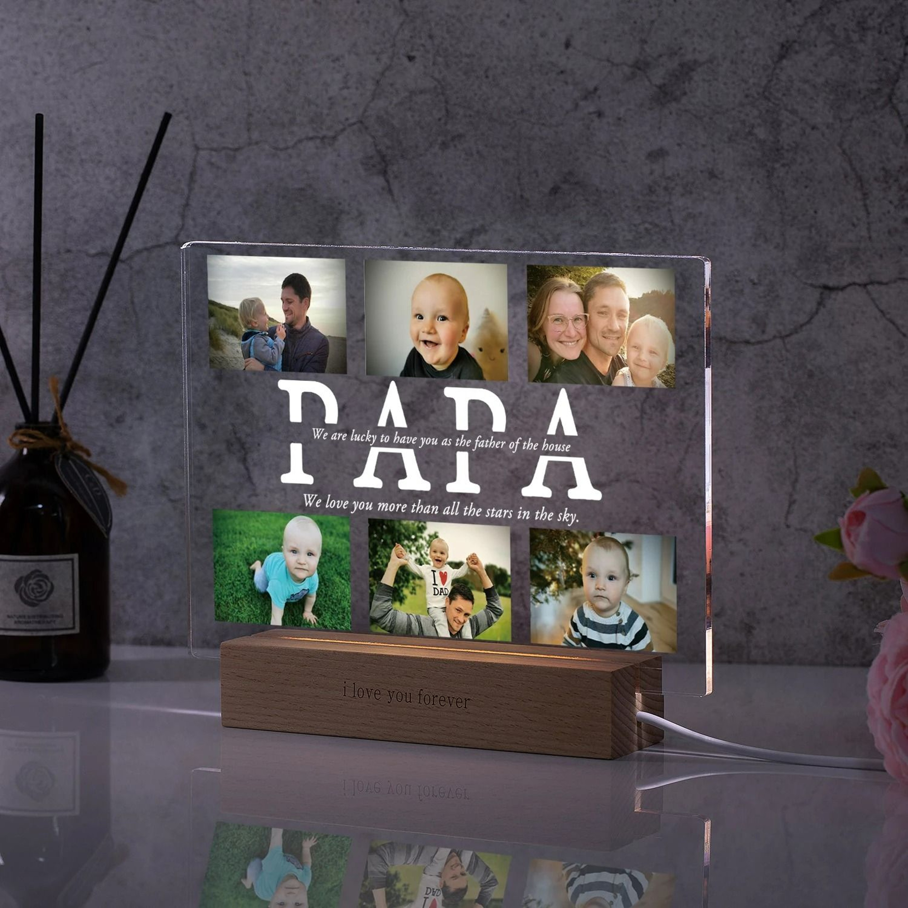 Personalized Custom Photo  Text 3D Acrylic Night Light 2