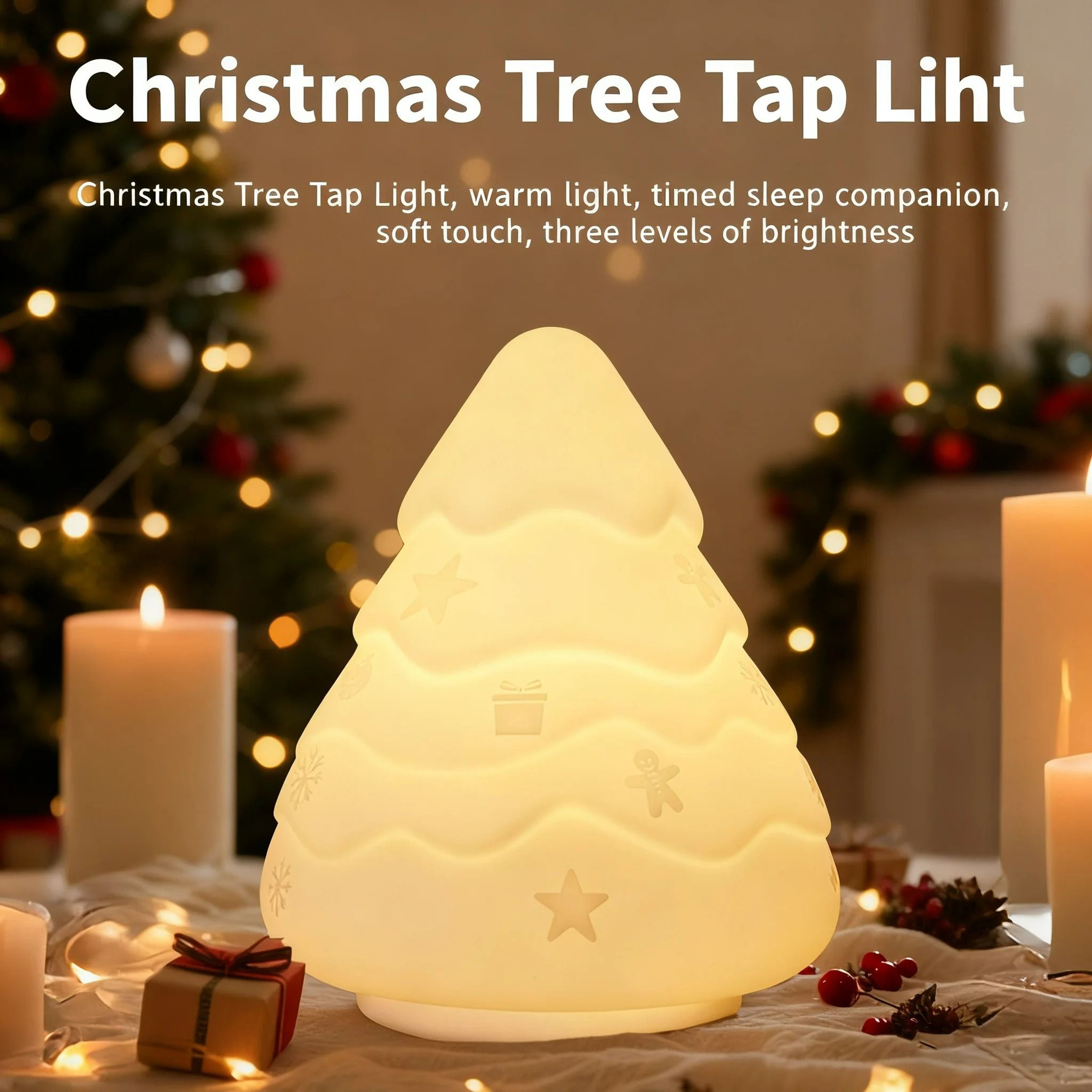 Snowman  Christmas Tree Ambient Night Light 6