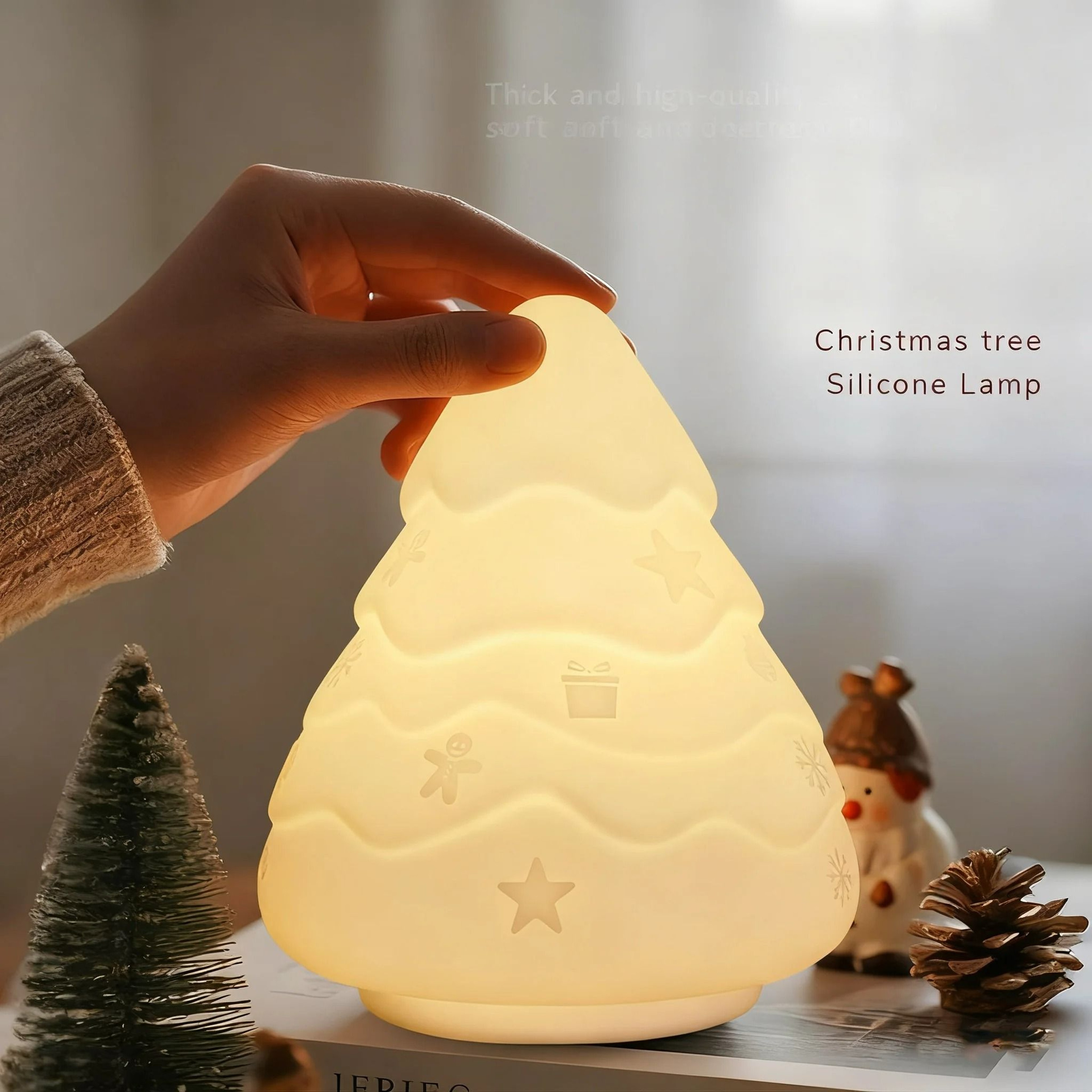 Snowman  Christmas Tree Ambient Night Light 4