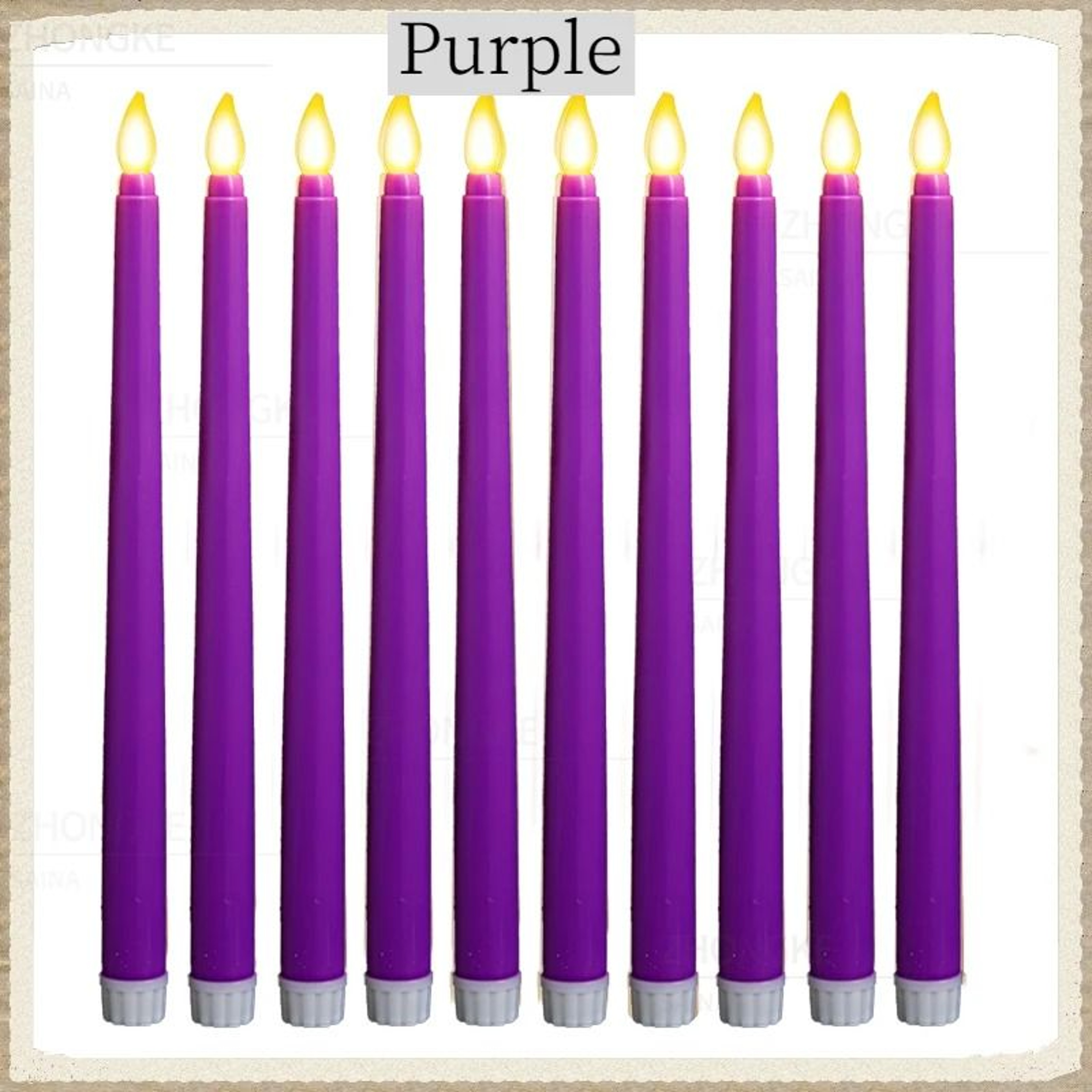 10Pack Flameless LED Taper Candle Set 7