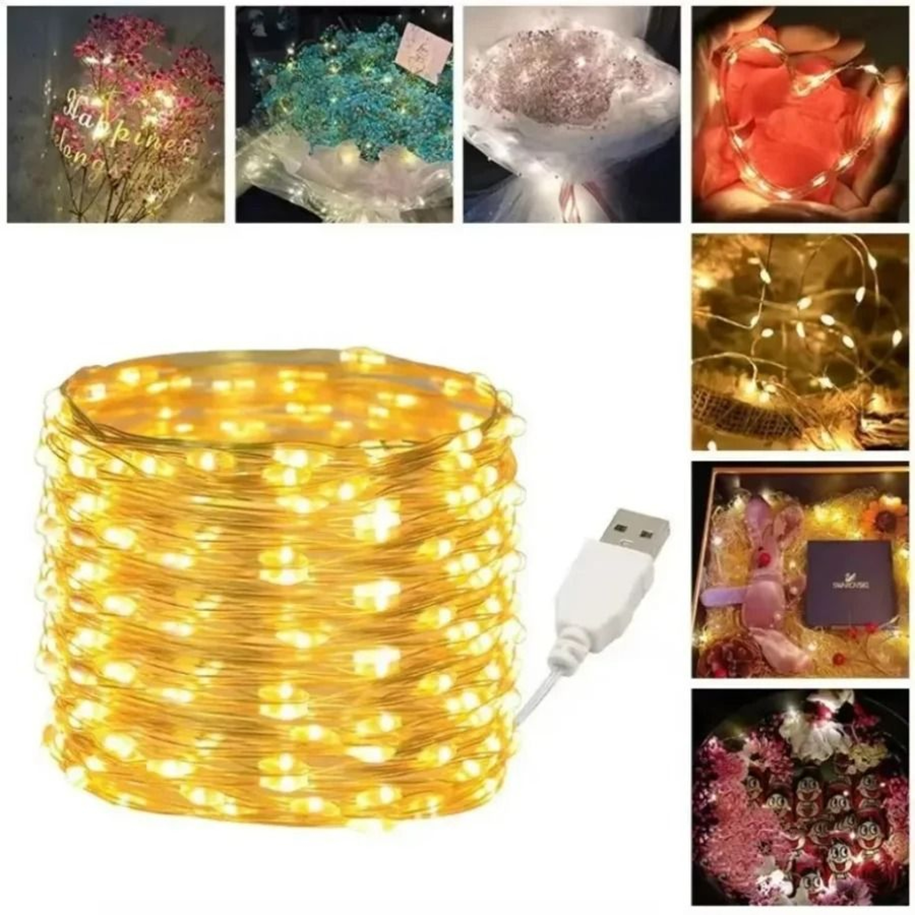 USB Waterproof Copper Wire Fairy LED String Lights 3
