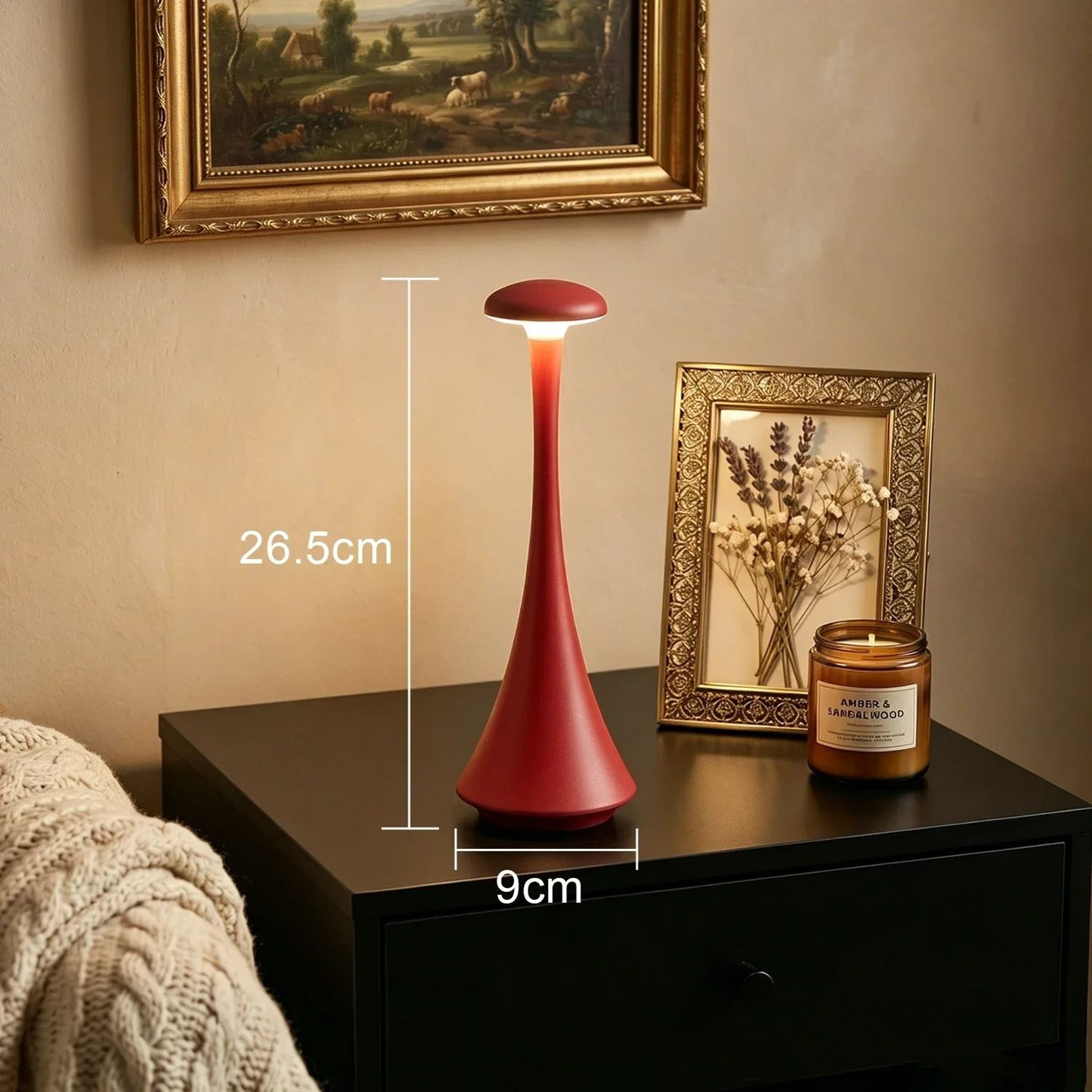 Modern Mushroom Rechargeable Wireless Touch Table Lamp 2