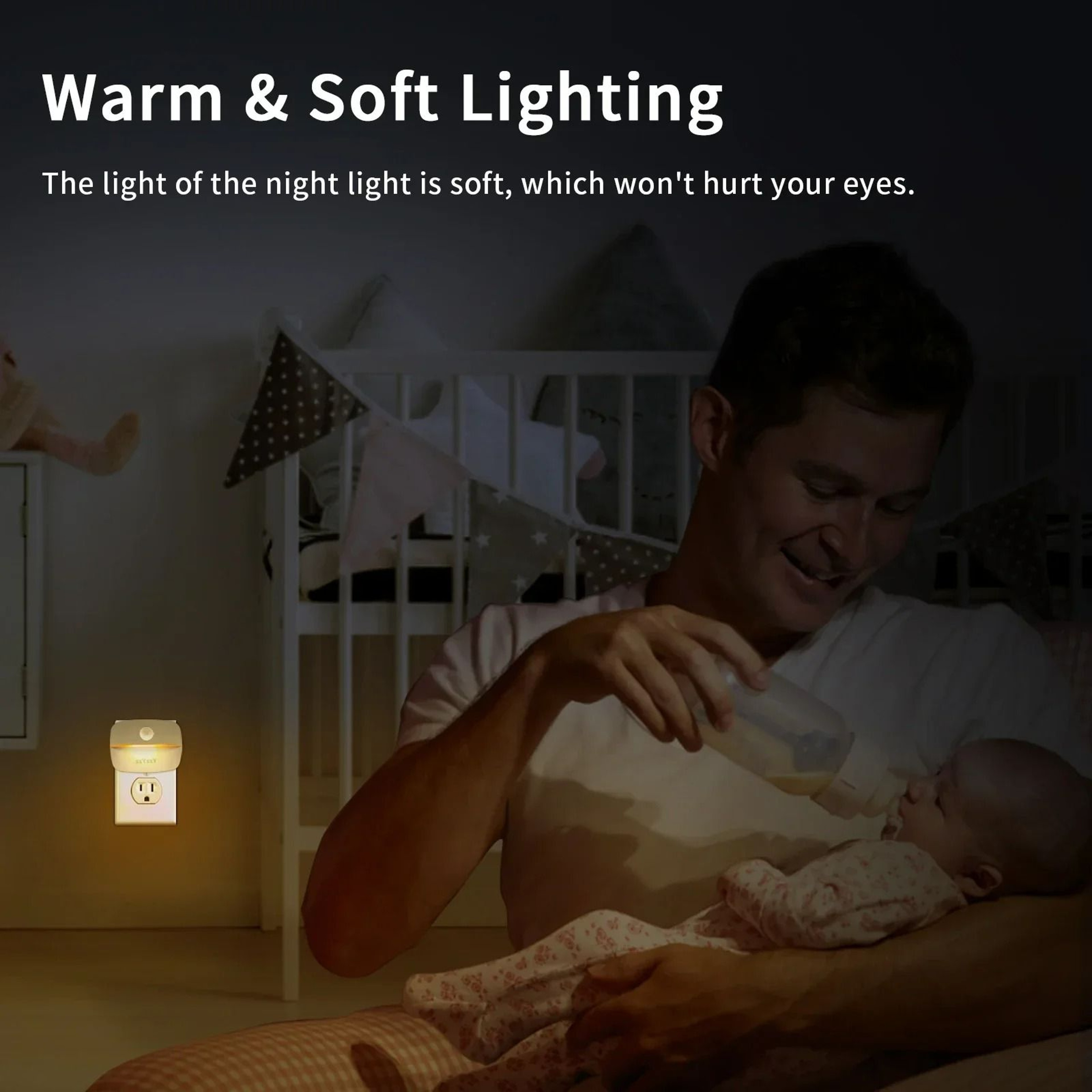 Plugin LED Motion Sensor Night Light US Plug 2