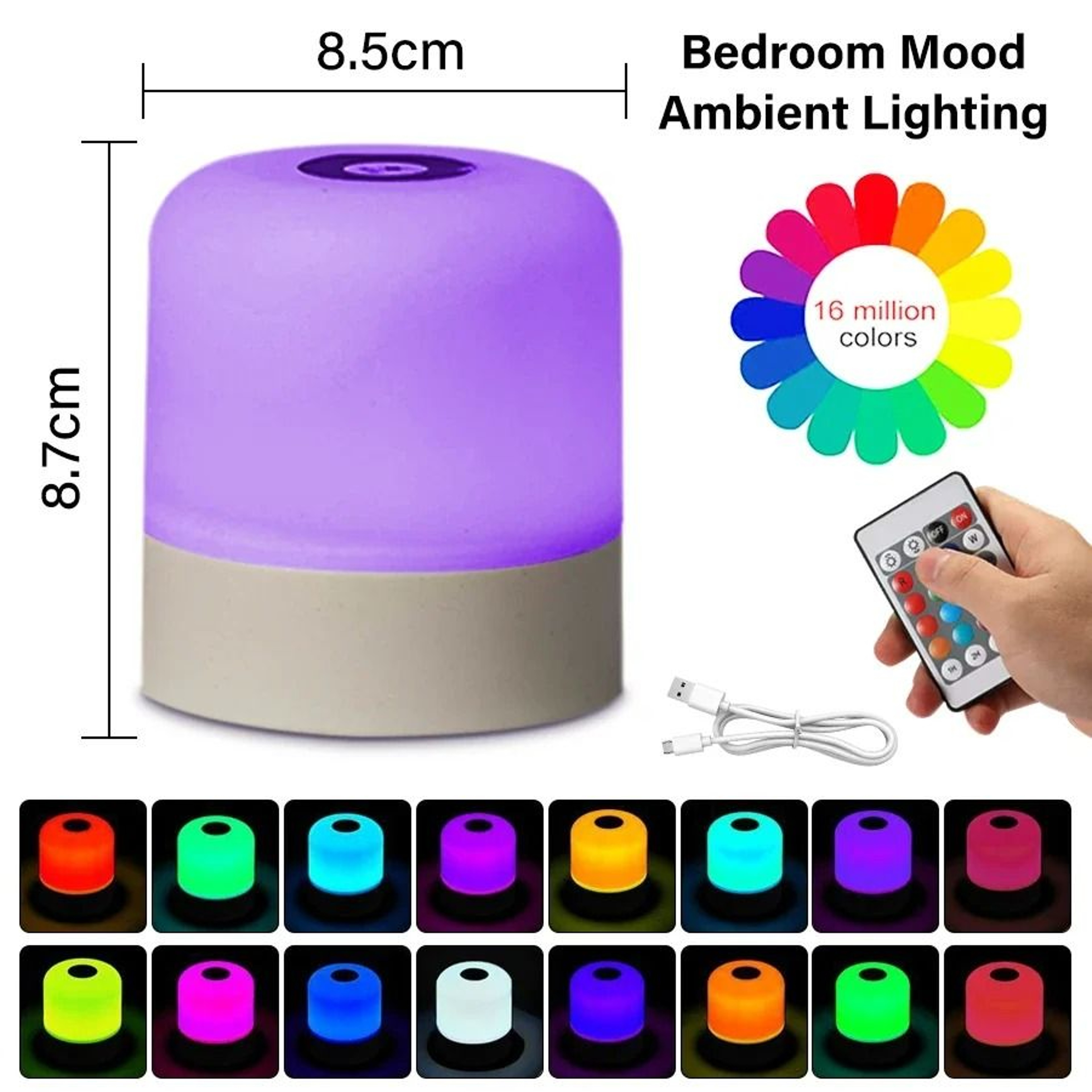 Modern 13Color Touch LED Bedside Table Lamp 7