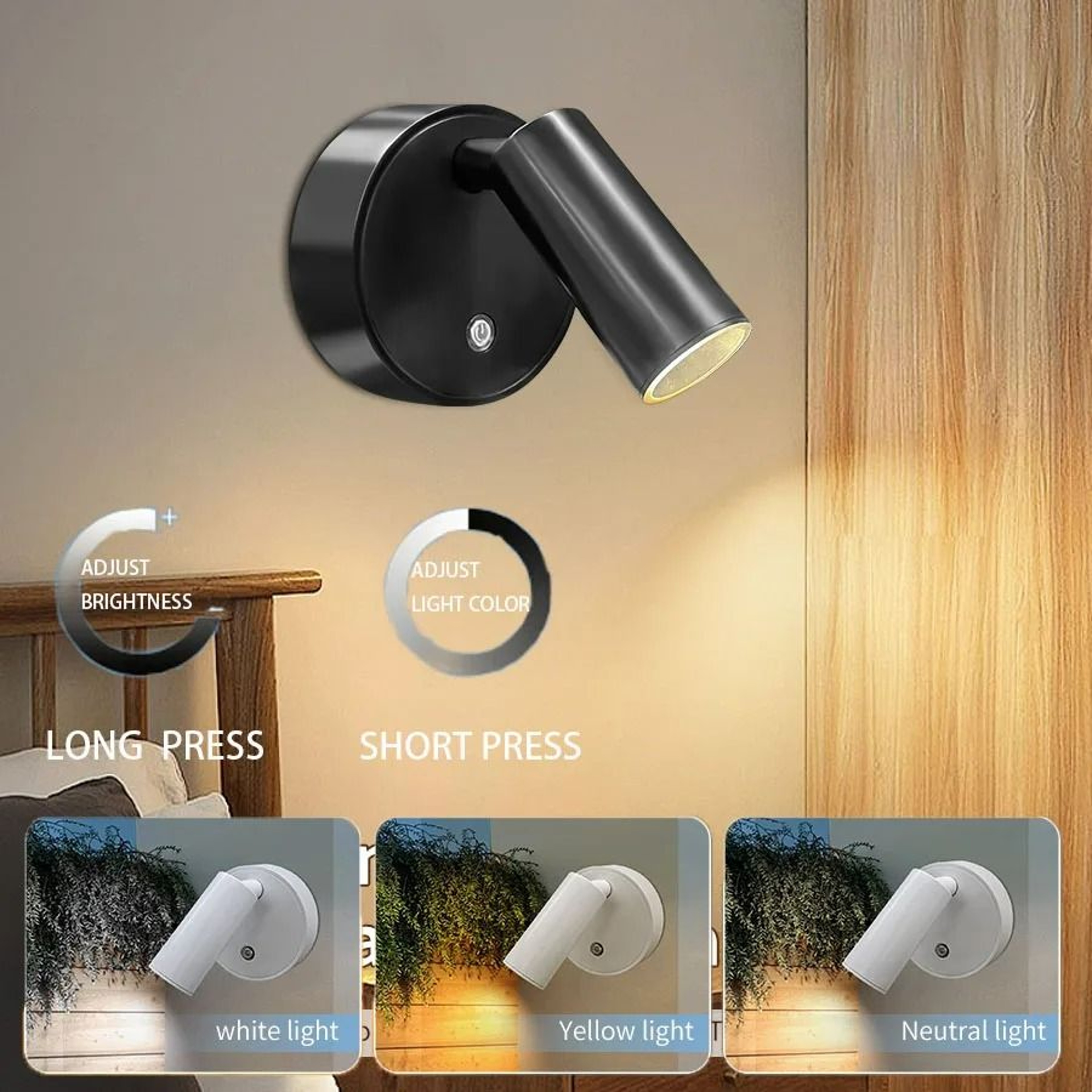 Modern Wireless Magnetic LED Wall Sconce 1