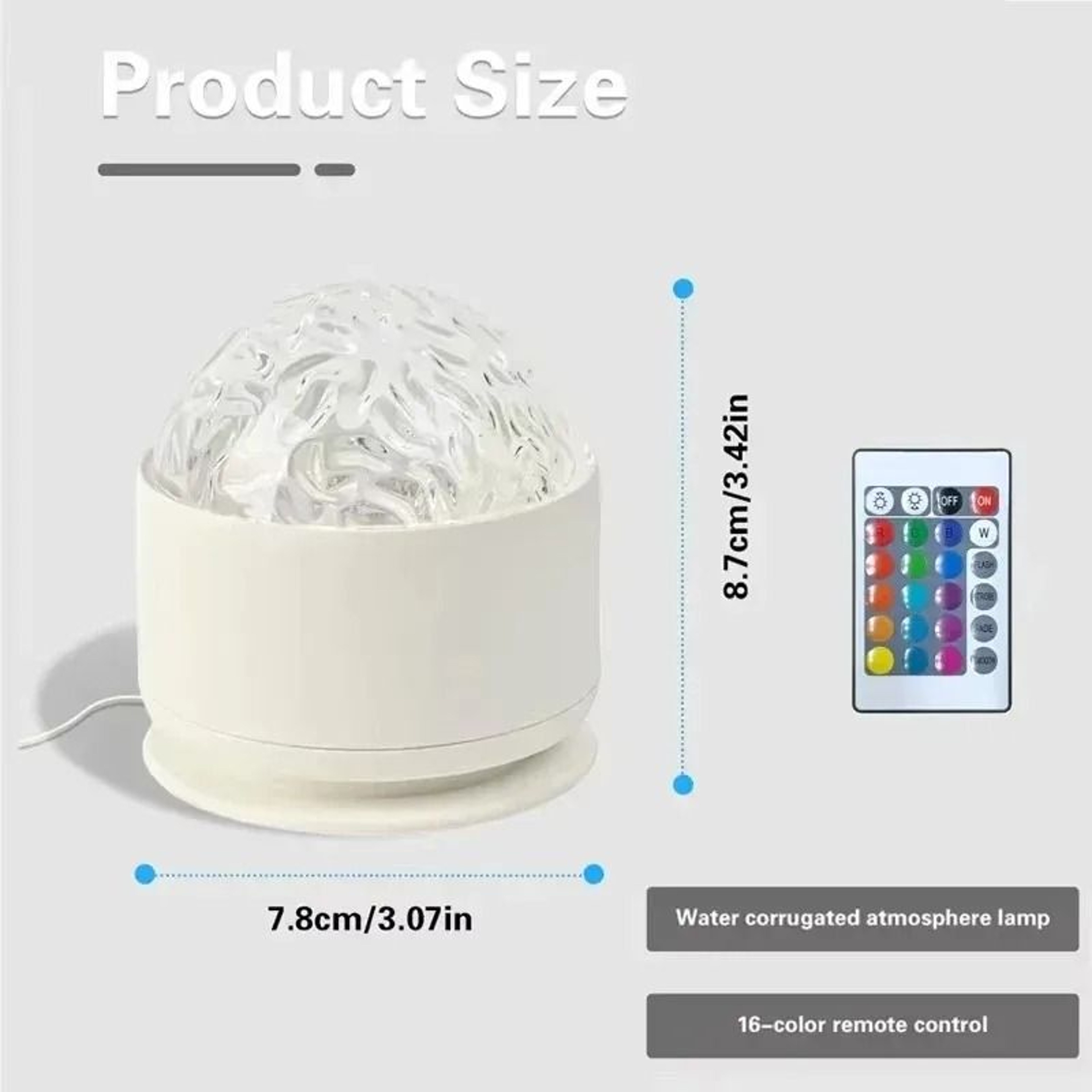 RGB 16Color Dynamic Water Ripple  Aurora LED Table Lamp 6