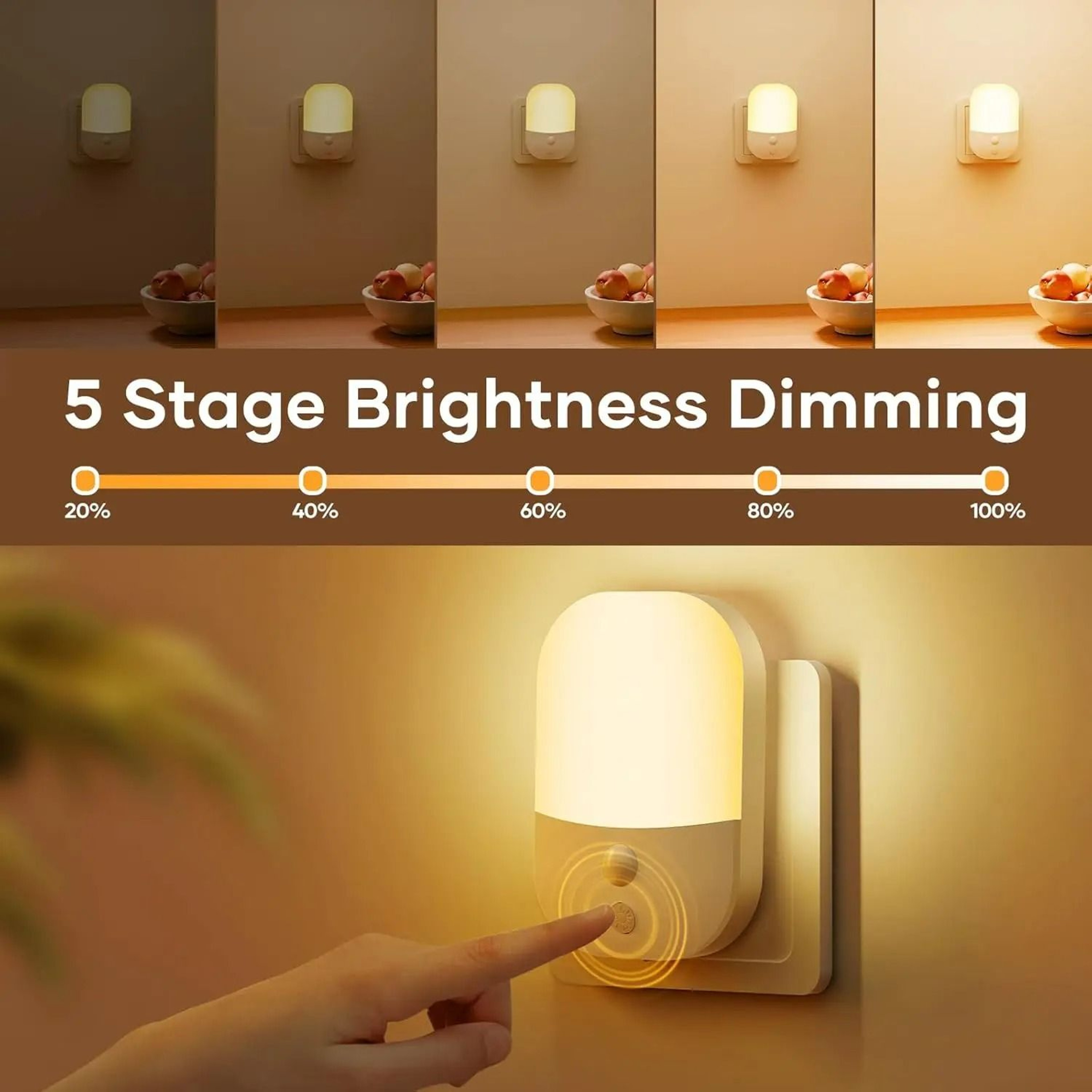 PlugIn LED Night Light With DusktoDawn Twilight Sensor 2