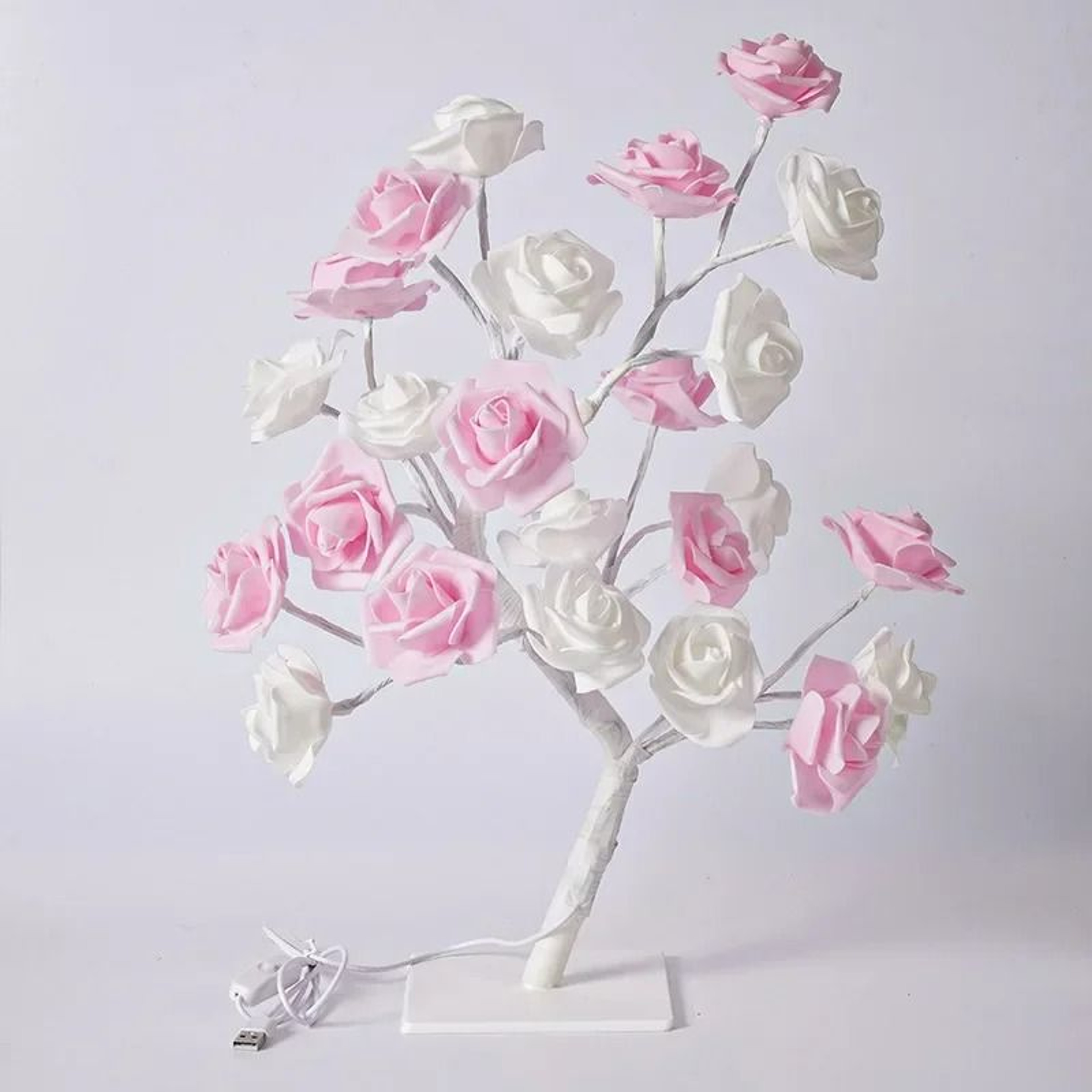 24 LED Rose Flower Tree Tabletop Desk Lamp 5